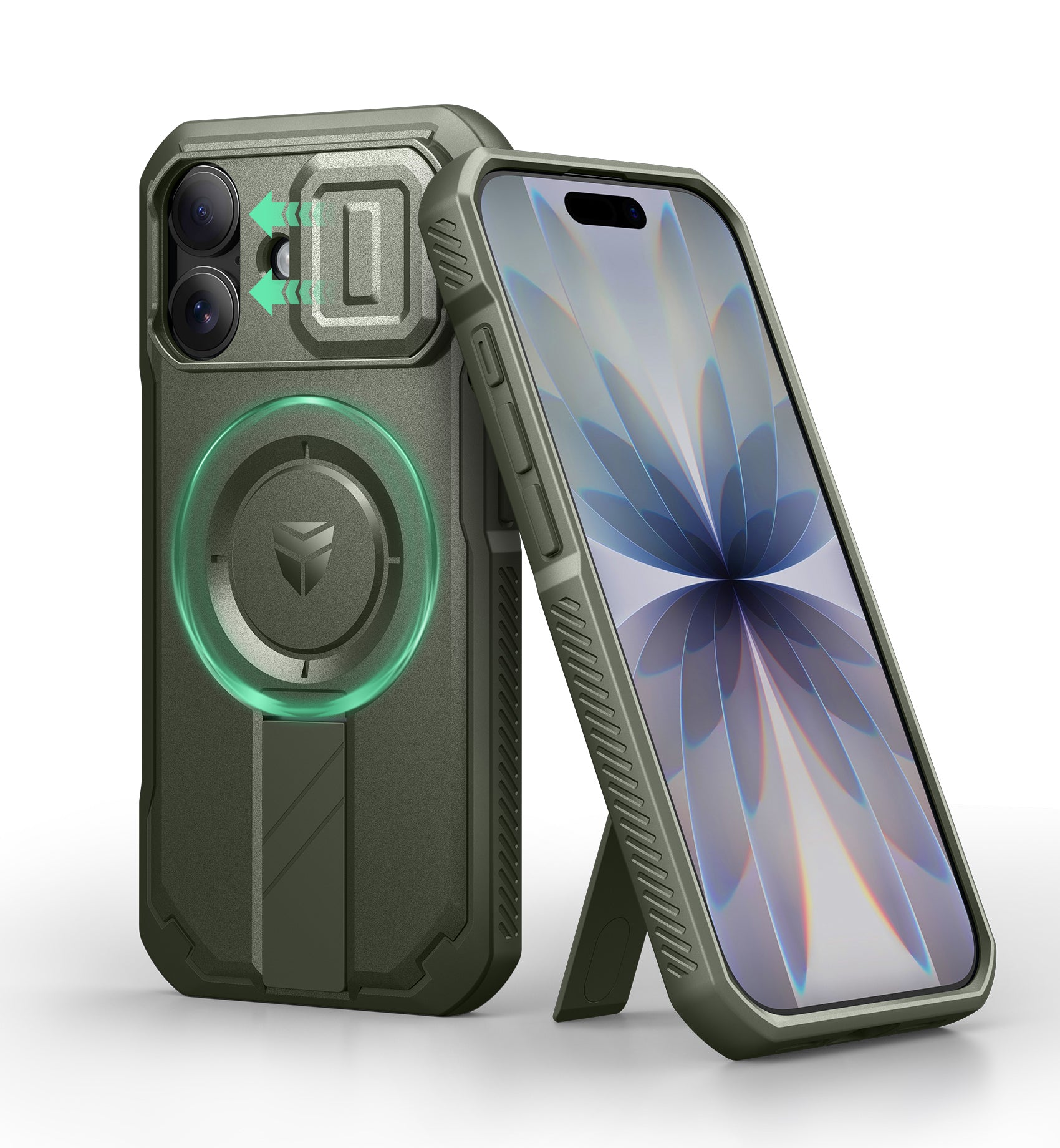 Dexnor Case for iPhone 17 with Slide Camera Cover Adjustable Kickstand Compatible with MagSafe Rugged Shockproof Bumper Heavy-Duty Magnetic Protective Cover 6.3 inch
