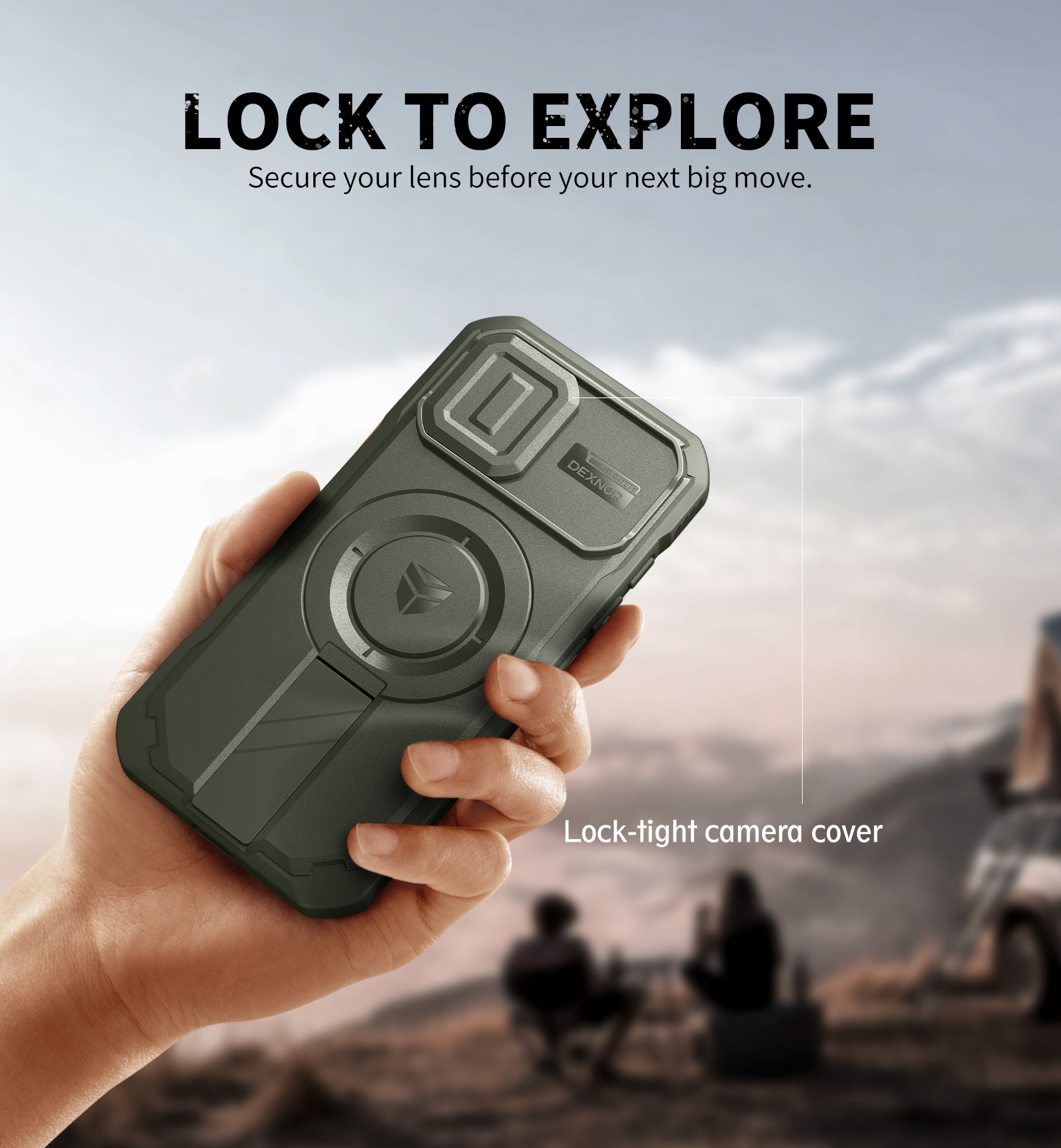 Dexnor Case for iPhone 17 with Slide Camera Cover Adjustable Kickstand Compatible with MagSafe Rugged Shockproof Bumper Heavy-Duty Magnetic Protective Cover 6.3 inch