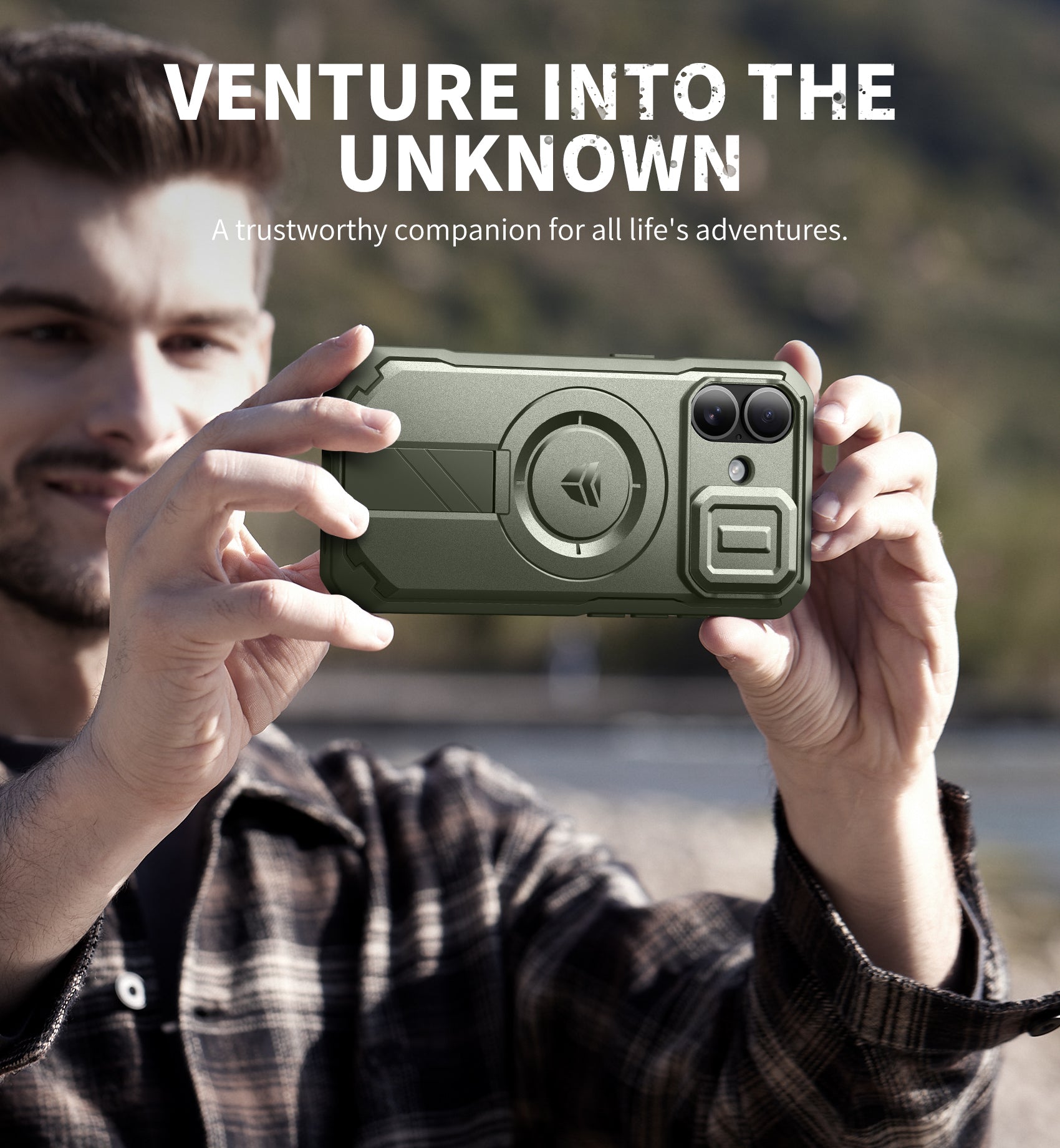Dexnor Case for iPhone 17 with Slide Camera Cover Adjustable Kickstand Compatible with MagSafe Rugged Shockproof Bumper Heavy-Duty Magnetic Protective Cover 6.3 inch