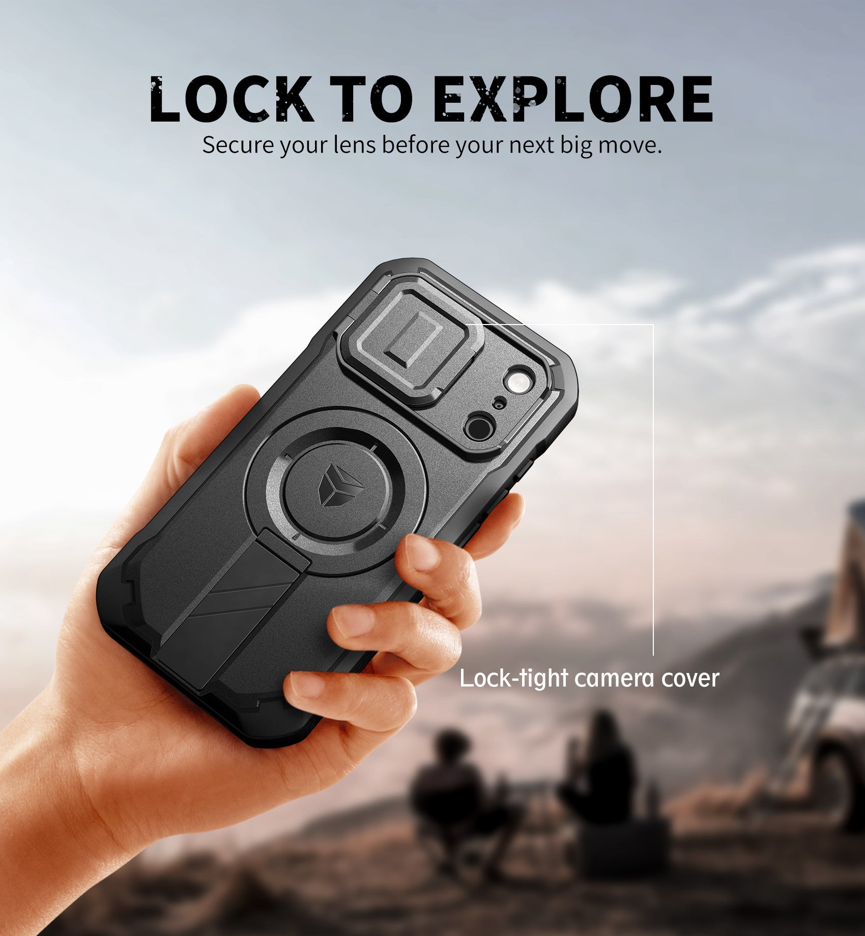 Dexnor Case for iPhone 17 Pro Built-in Flip Camera Cover Camera Control Cover Kickstand Compatible with MagSafe Heavy-Duty Rugged Shockproof Magnetic Phone Cover 6.3 inch