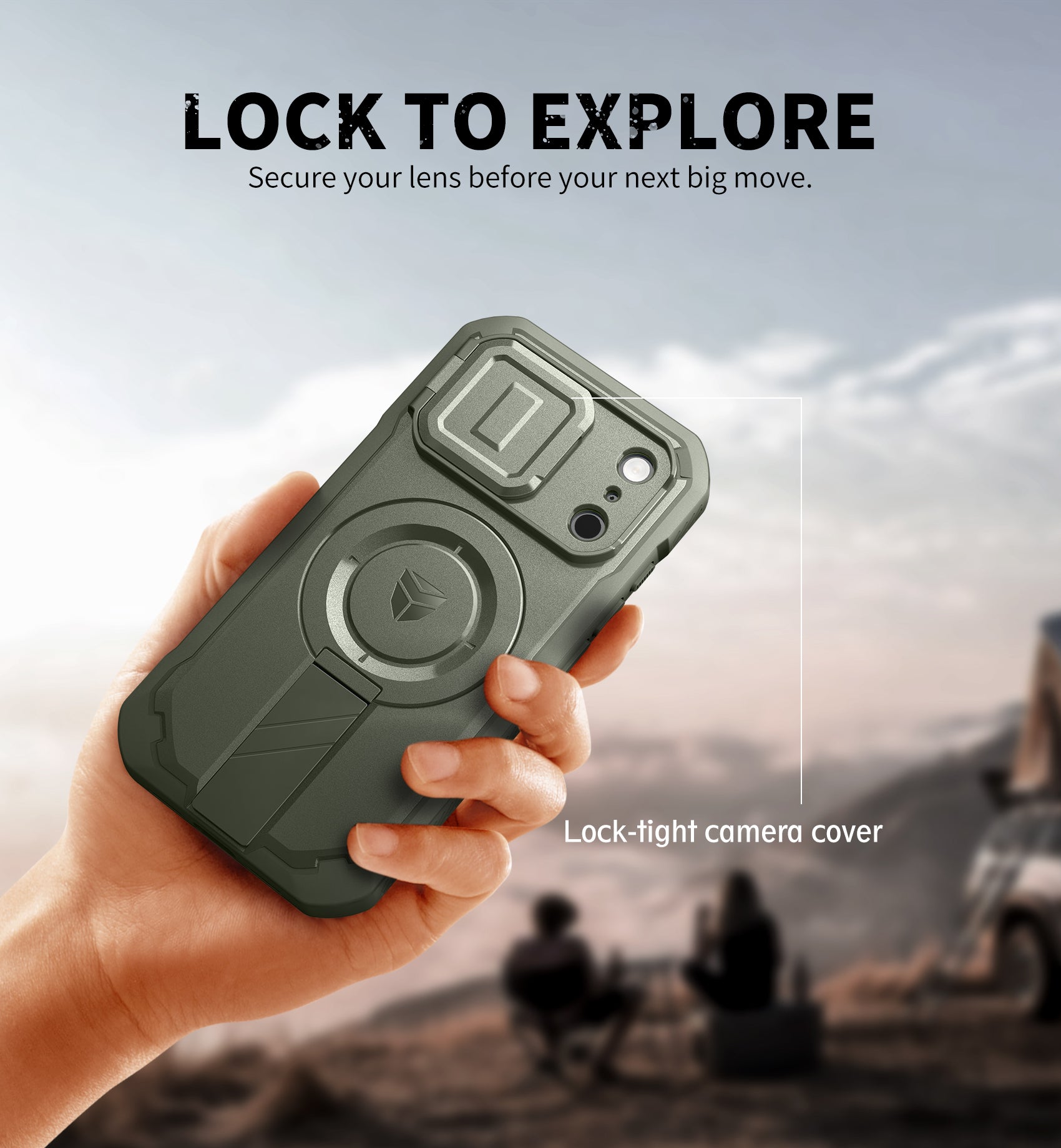 Dexnor Case for iPhone 17 Pro Built-in Flip Camera Cover Camera Control Cover Kickstand Compatible with MagSafe Heavy-Duty Rugged Shockproof Magnetic Phone Cover 6.3 inch