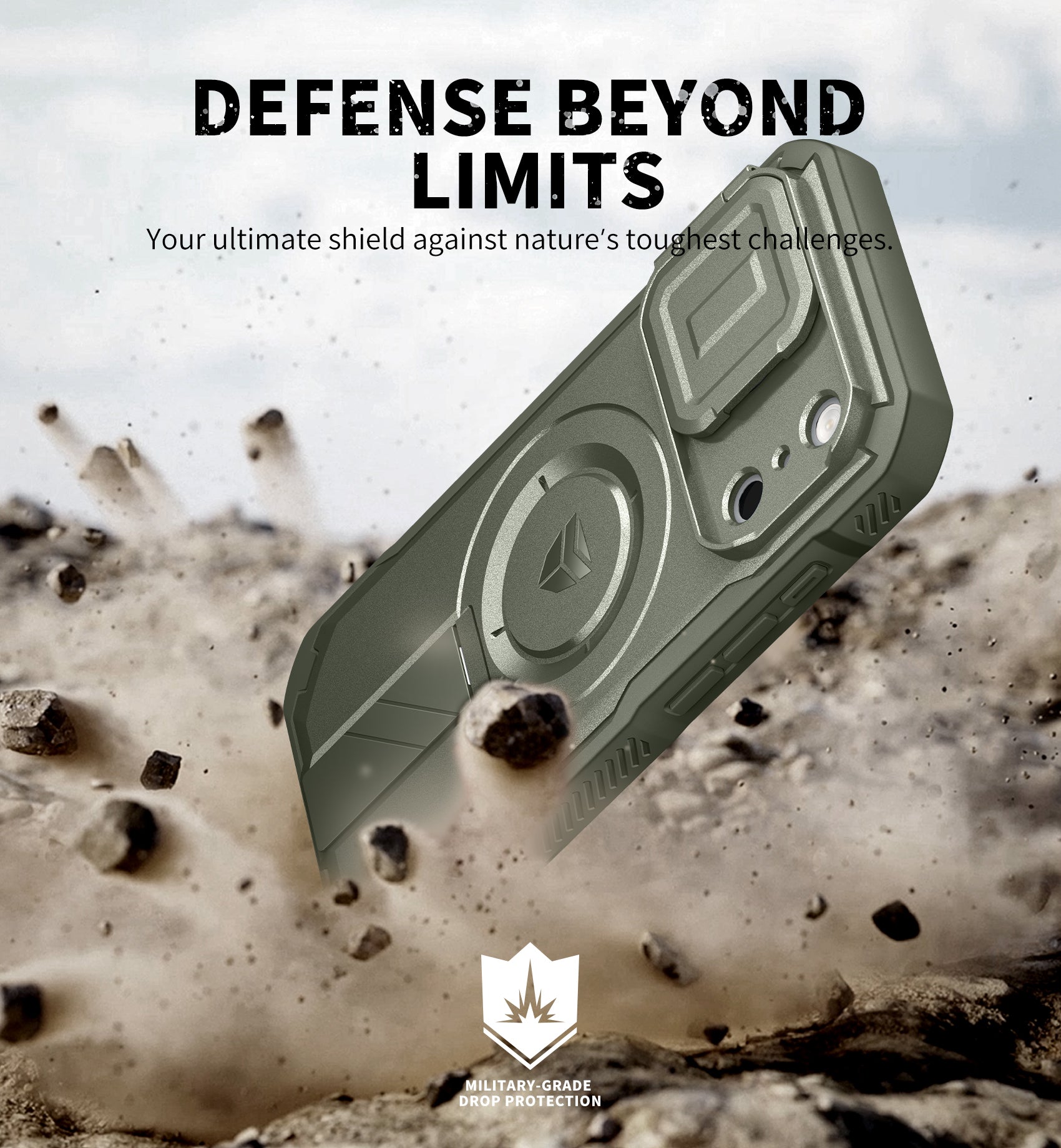 Dexnor Case for iPhone 17 Pro Built-in Flip Camera Cover Camera Control Cover Kickstand Compatible with MagSafe Heavy-Duty Rugged Shockproof Magnetic Phone Cover 6.3 inch