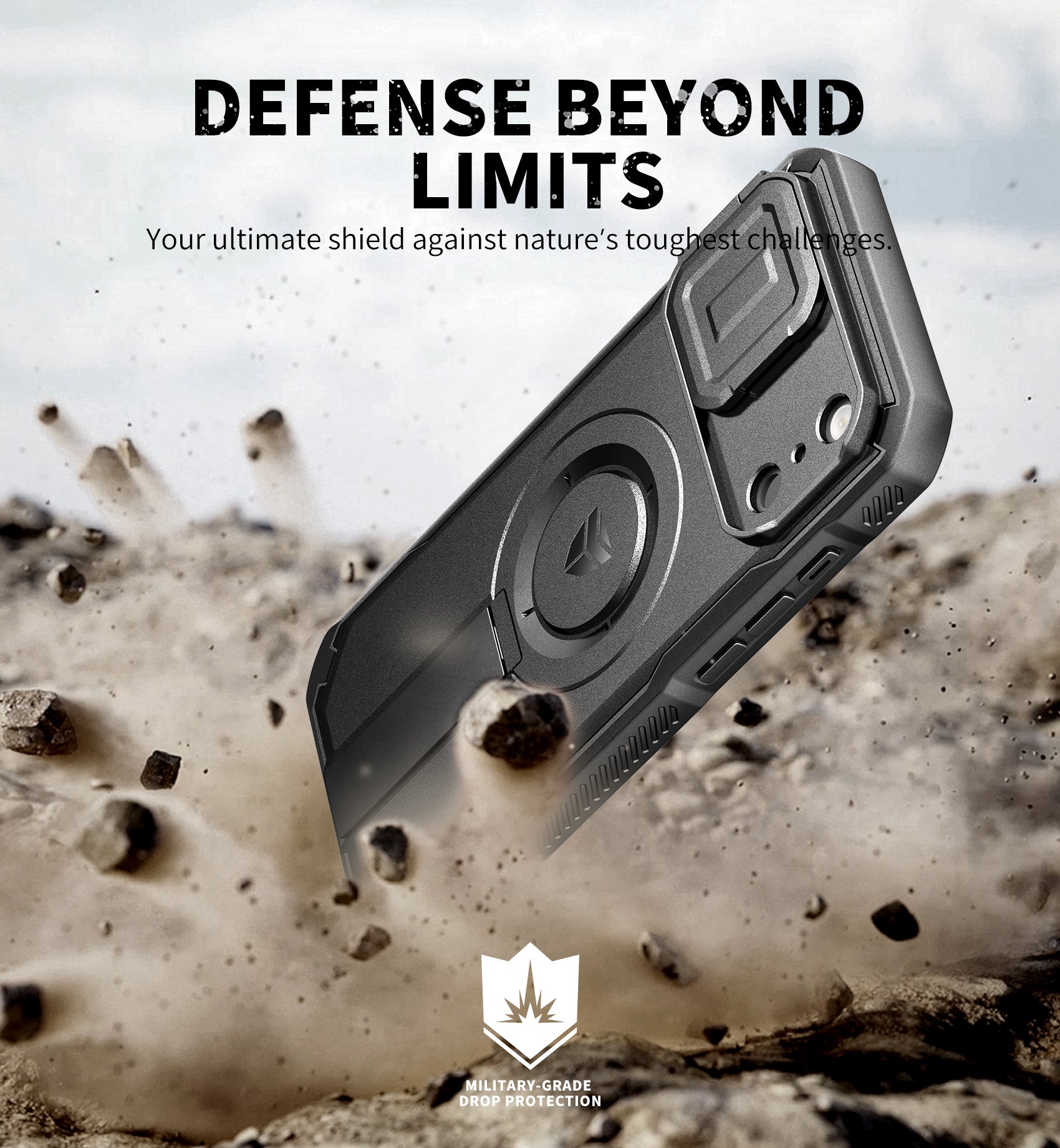 Dexnor Case for iPhone 17 Pro Max Built-in Flip Camera Cover Camera Control Cover Kickstand Compatible with MagSafe Heavy-Duty Rugged Shockproof Magnetic Phone Cover 6.9 inch