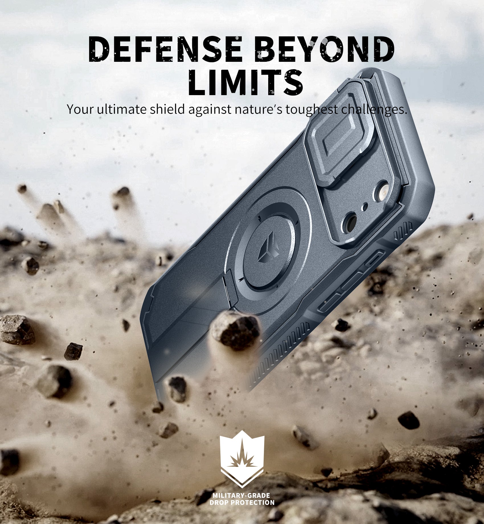 Dexnor Case for iPhone 17 Pro Max Built-in Flip Camera Cover Camera Control Cover Kickstand Compatible with MagSafe Heavy-Duty Rugged Shockproof Magnetic Phone Cover 6.9 inch