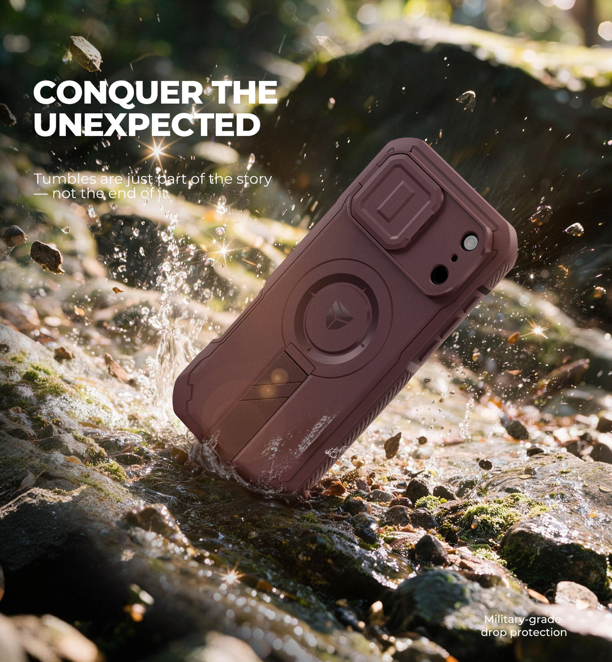 Dexnor Heavy Duty Rugged Case for iPhone 17 Pro Max, 2 Front Frame, Flip Camera Cover, MagSafe Compatible, Screen Protector and Kickstand