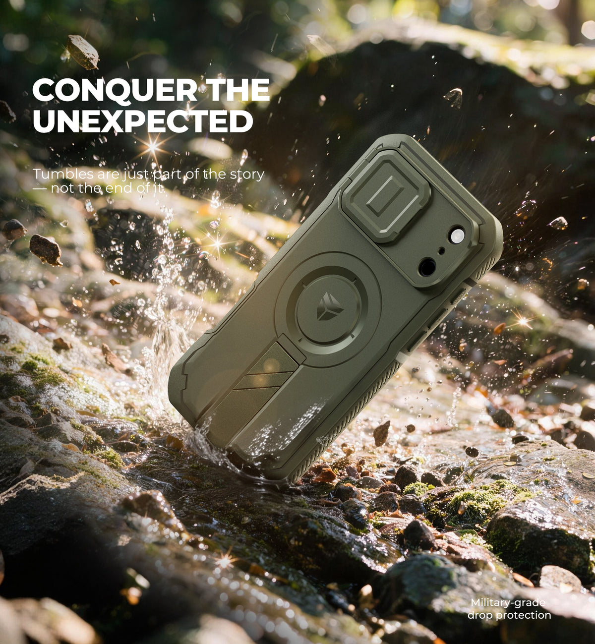 Dexnor Heavy Duty Rugged Case for iPhone 17 Pro Max, 2 Front Frame, Flip Camera Cover, MagSafe Compatible, Screen Protector and Kickstand