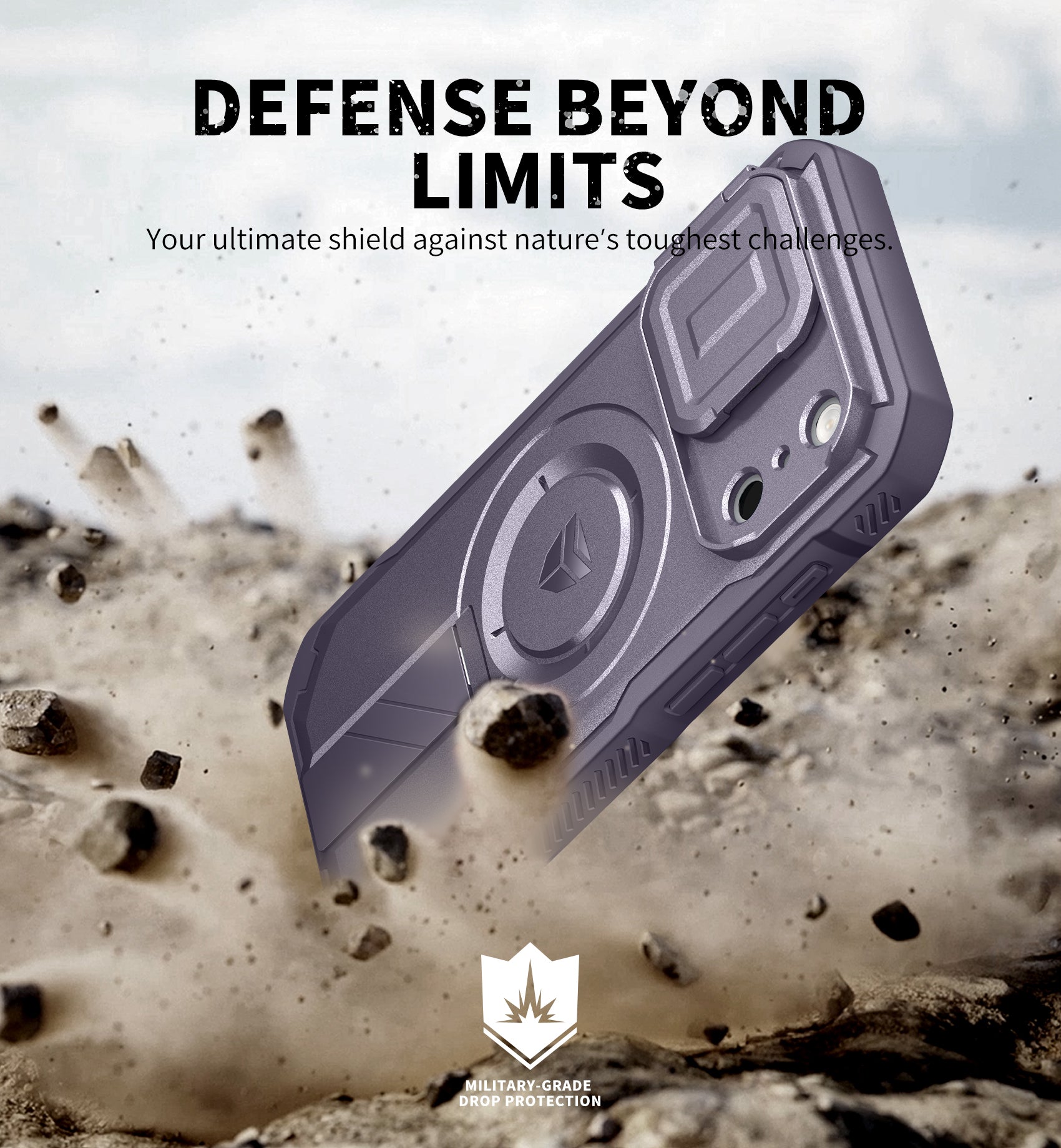 Dexnor Case for iPhone 17 Pro Built-in Flip Camera Cover Camera Control Cover Kickstand Compatible with MagSafe Heavy-Duty Rugged Shockproof Magnetic Phone Cover 6.3 inch