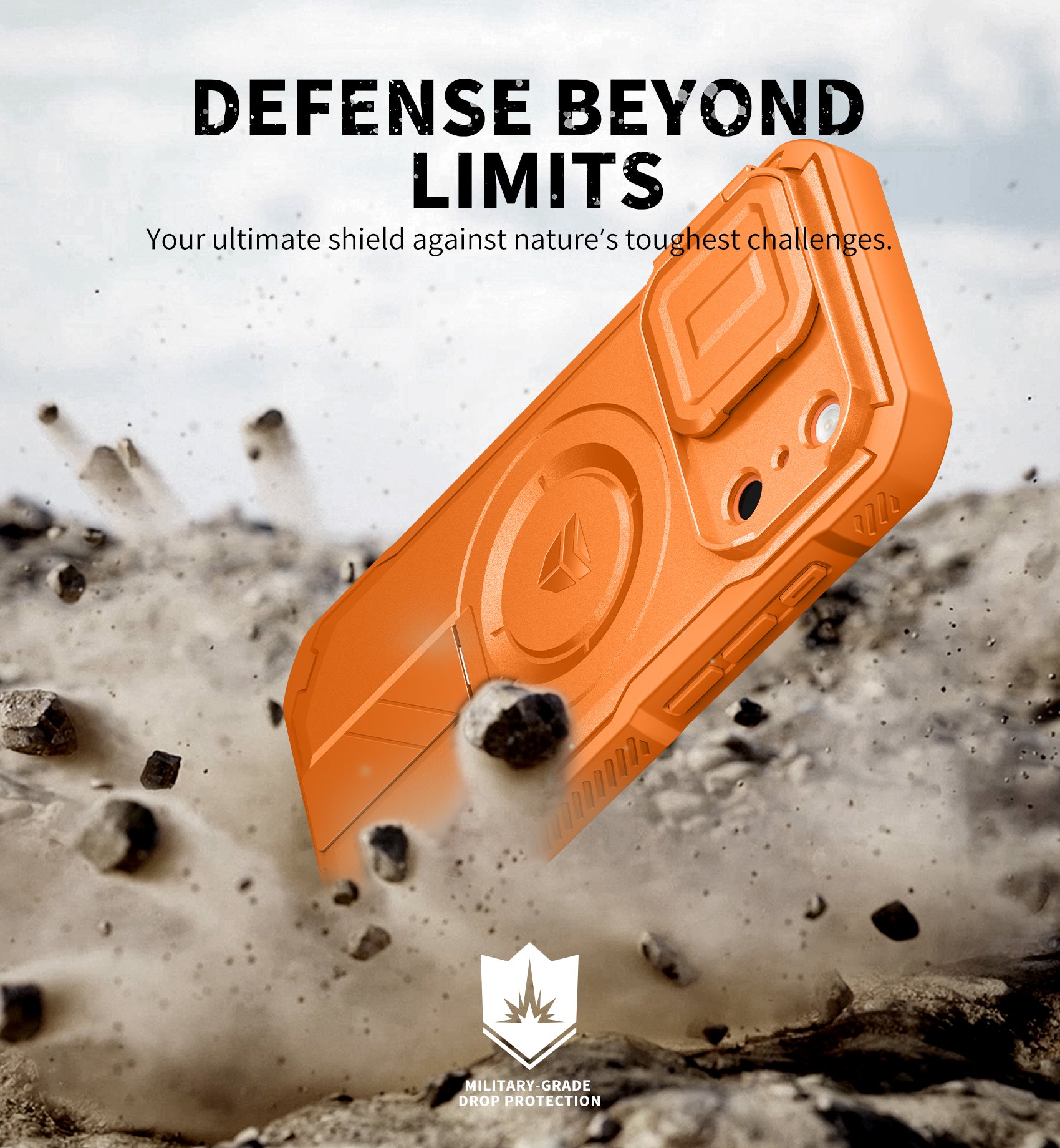 Dexnor Case for iPhone 17 Pro Built-in Flip Camera Cover Camera Control Cover Kickstand Compatible with MagSafe Heavy-Duty Rugged Shockproof Magnetic Phone Cover 6.3 inch
