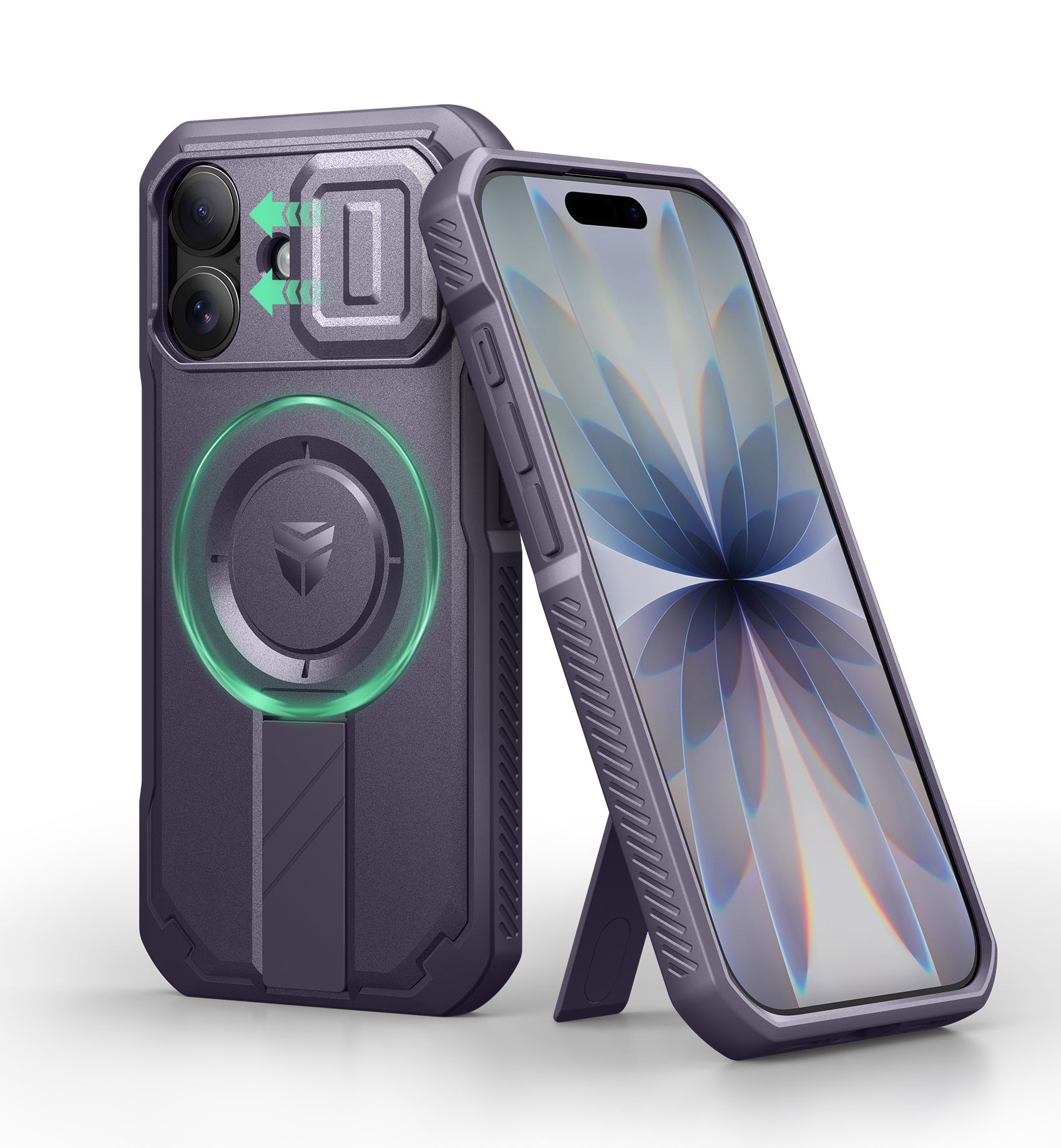 Dexnor Case for iPhone 17 with Slide Camera Cover Adjustable Kickstand Compatible with MagSafe Rugged Shockproof Bumper Heavy-Duty Magnetic Protective Cover 6.3 inch