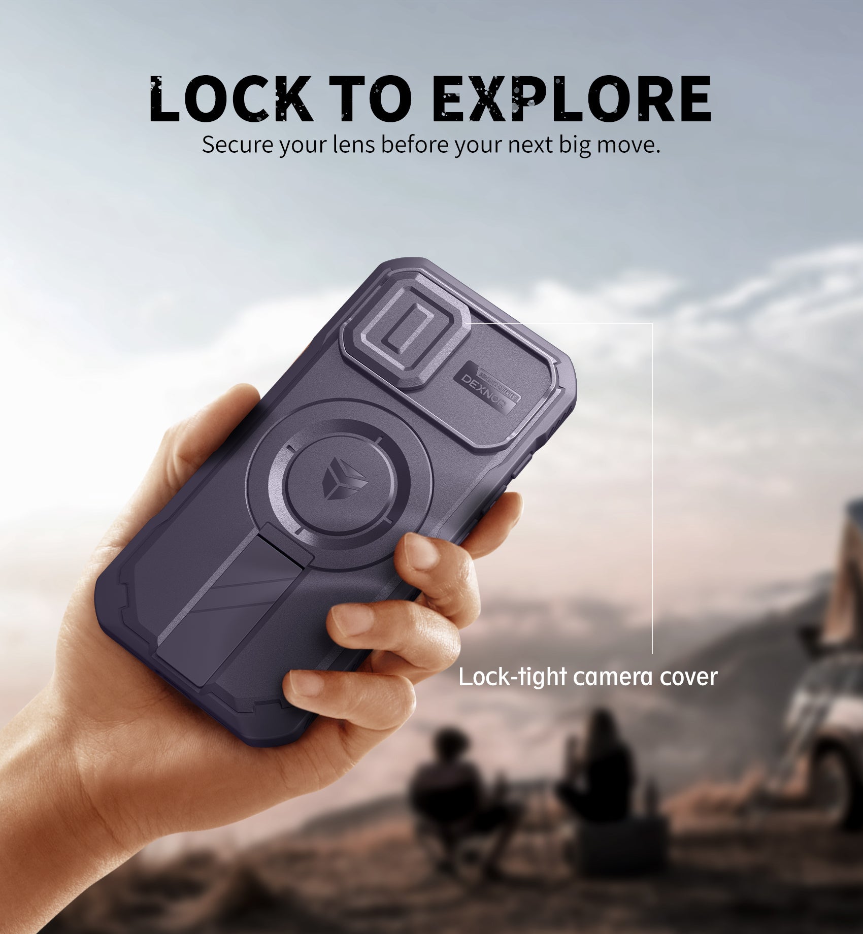 Dexnor Case for iPhone 17 with Slide Camera Cover Adjustable Kickstand Compatible with MagSafe Rugged Shockproof Bumper Heavy-Duty Magnetic Protective Cover 6.3 inch