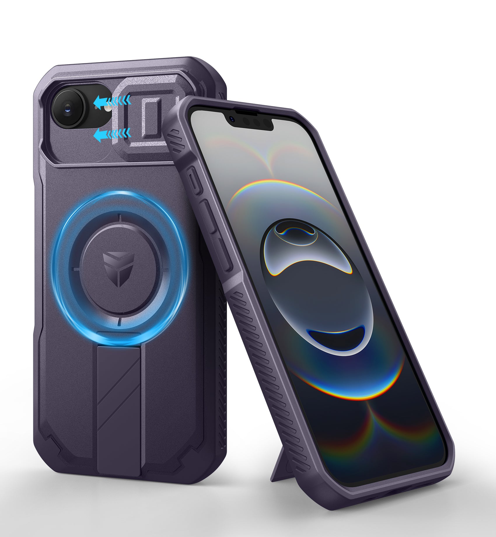 Dexnor Case for iPhone 17e Built-in Slide Camera Cover Kickstand Compatible with MagSafe Heavy-Duty Rugged Magnetic Shockproof Phone Cover