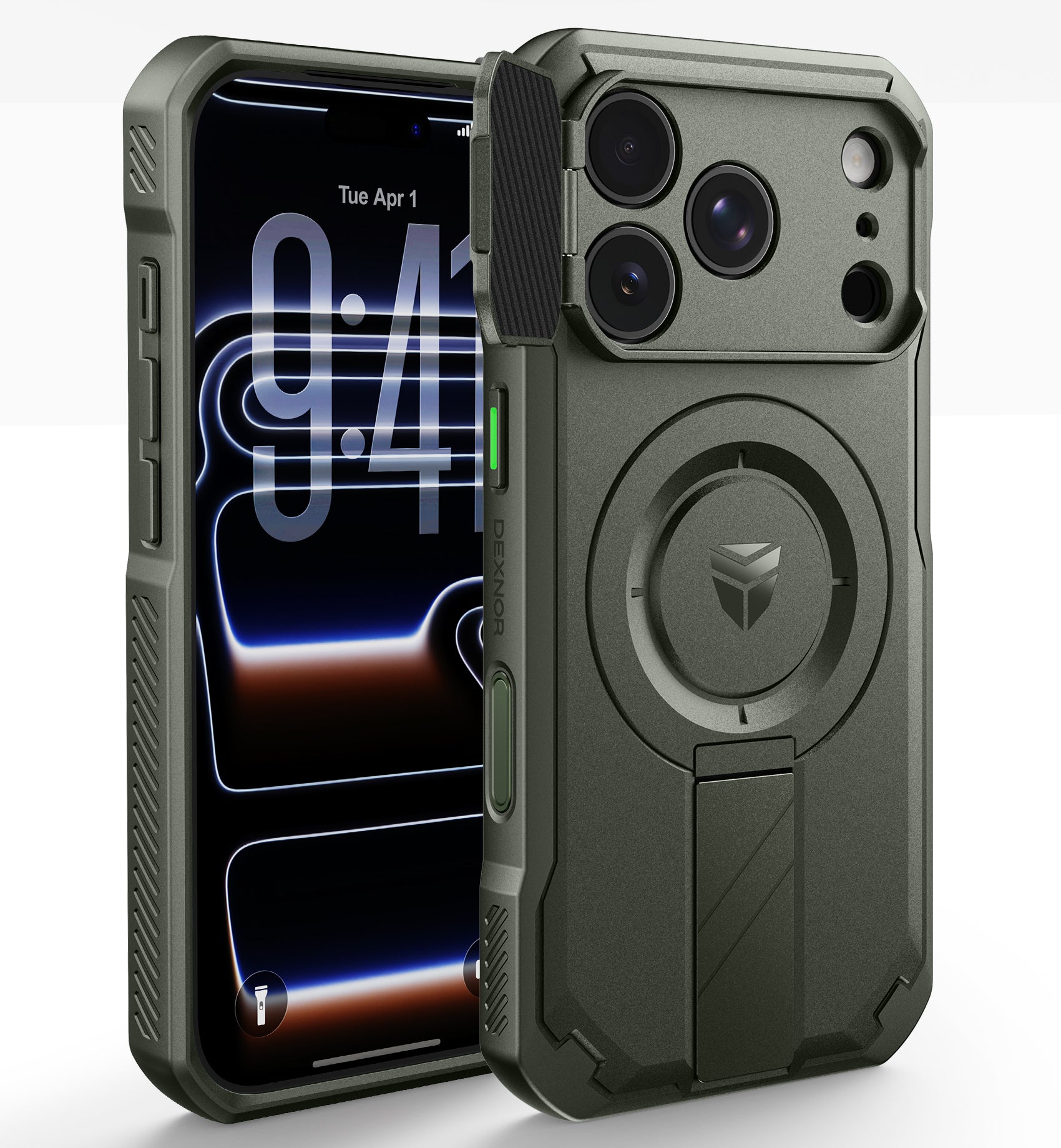 Dexnor Case for iPhone 18 Pro Flip Camera Cover Kickstand Camera Control Cover Compatible with MagSafe Heavy-Duty Rugged Shockproof Cover 6.3 inch