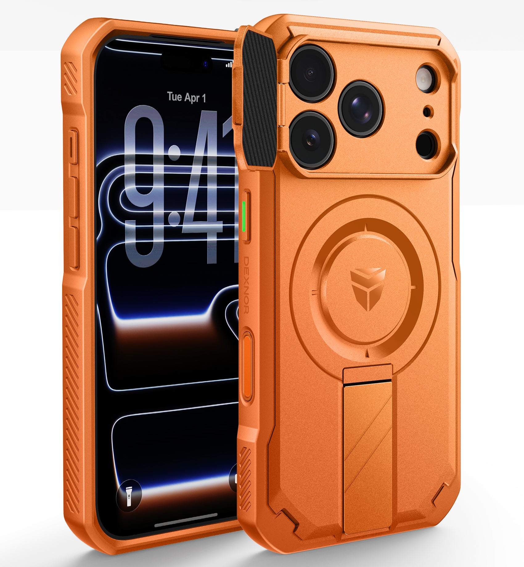Dexnor Case for iPhone 18 Pro Flip Camera Cover Kickstand Camera Control Cover Compatible with MagSafe Heavy-Duty Rugged Shockproof Cover 6.3 inch