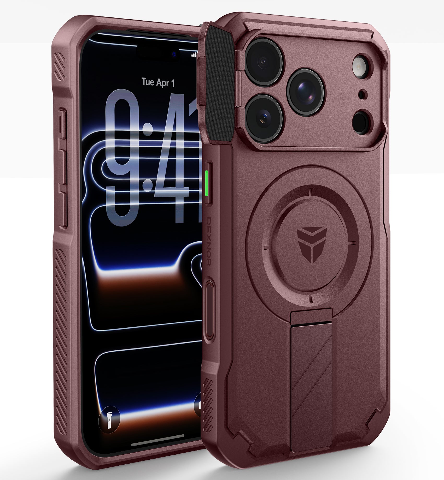 Dexnor Case for iPhone 18 Pro Flip Camera Cover Kickstand Camera Control Cover Compatible with MagSafe Heavy-Duty Rugged Shockproof Cover 6.3 inch