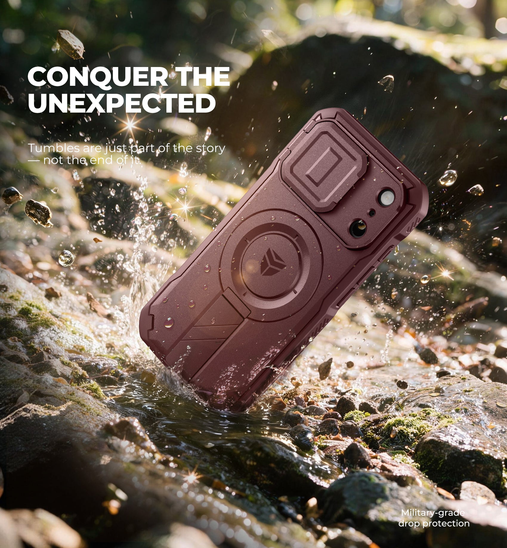 Dexnor Case for iPhone 18 Pro Flip Camera Cover Kickstand Camera Control Cover Compatible with MagSafe Heavy-Duty Rugged Shockproof Cover 6.3 inch
