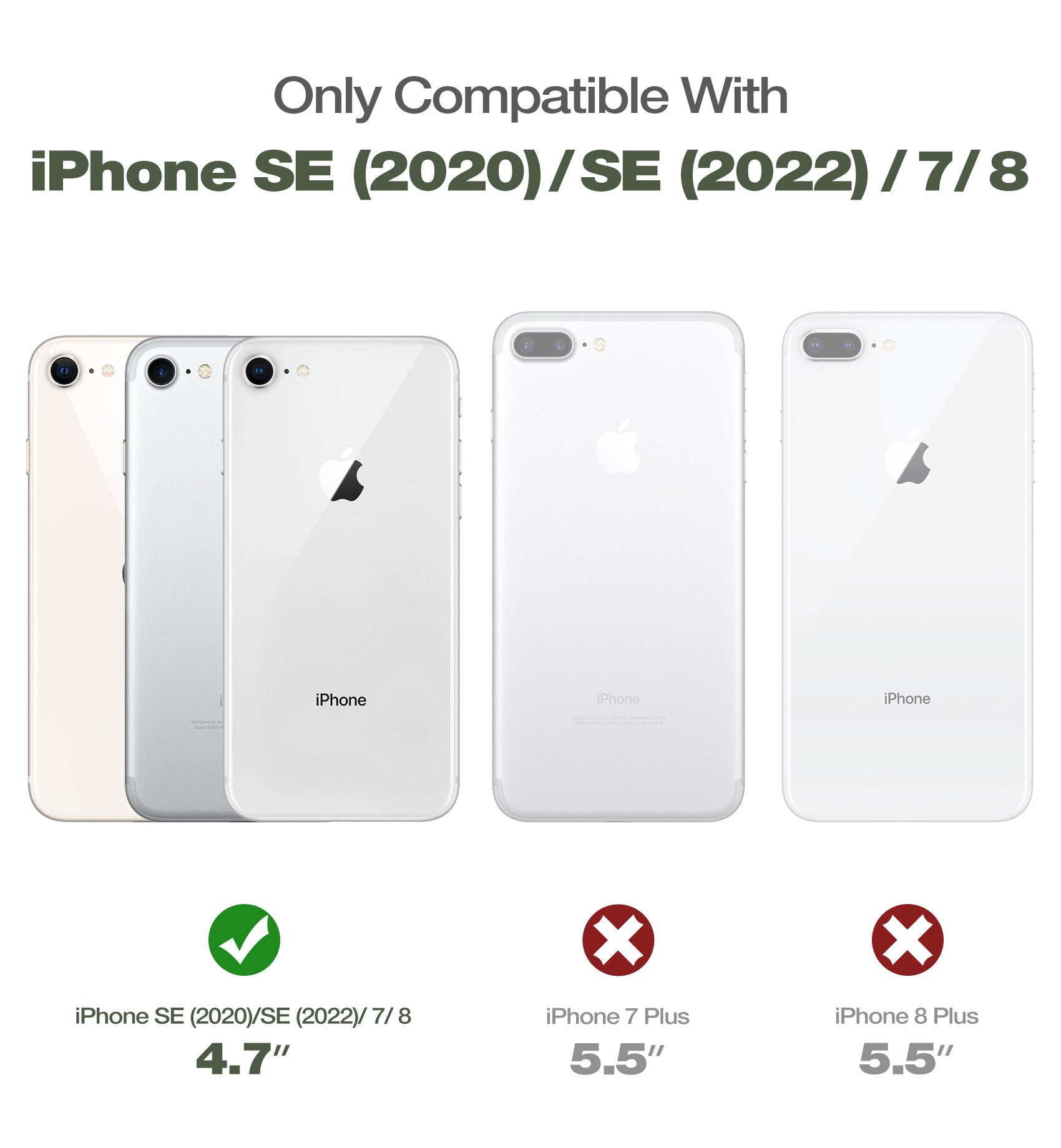 Dexnor Case for iPhone 7 Built in Screen Protector Kickstand Heavy Duty Military Grade Protection