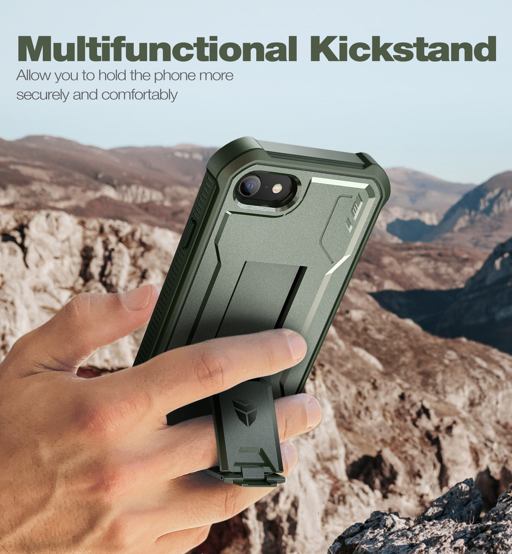 Dexnor Case for iPhone 7 Built in Screen Protector Kickstand Heavy Duty Military Grade Protection