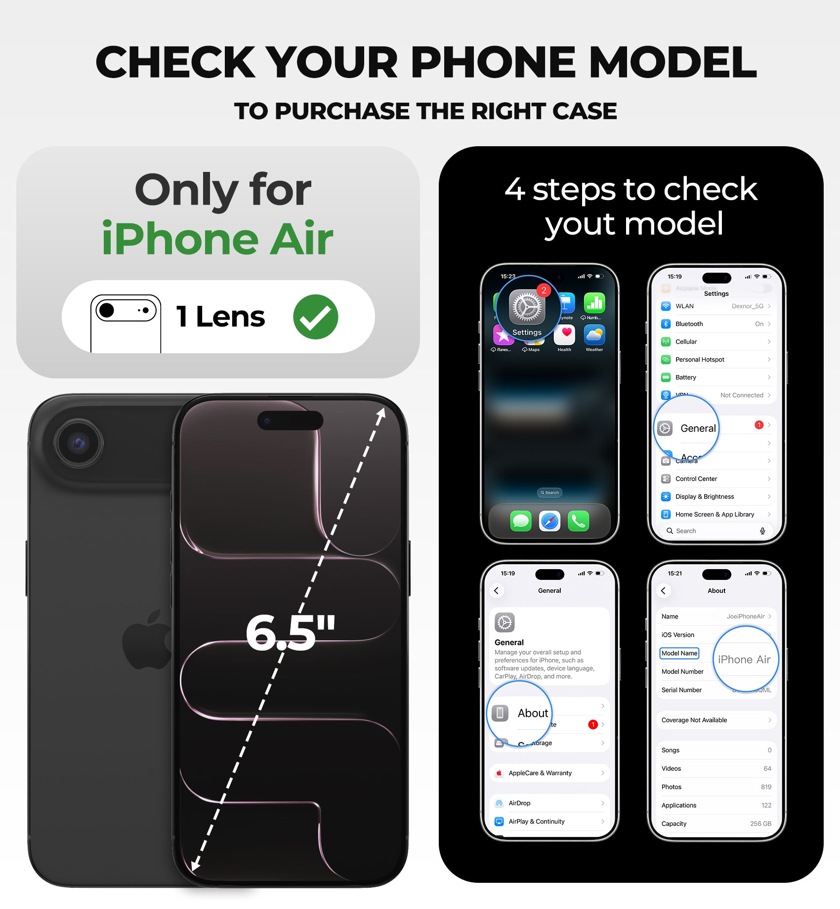 Dexnor Case For iPhone 17 Air With Slide Camera Cover MagSafe Heavy-duty Shockproof Bumper Full Body Built-in Screen Protector 6.5 Inch