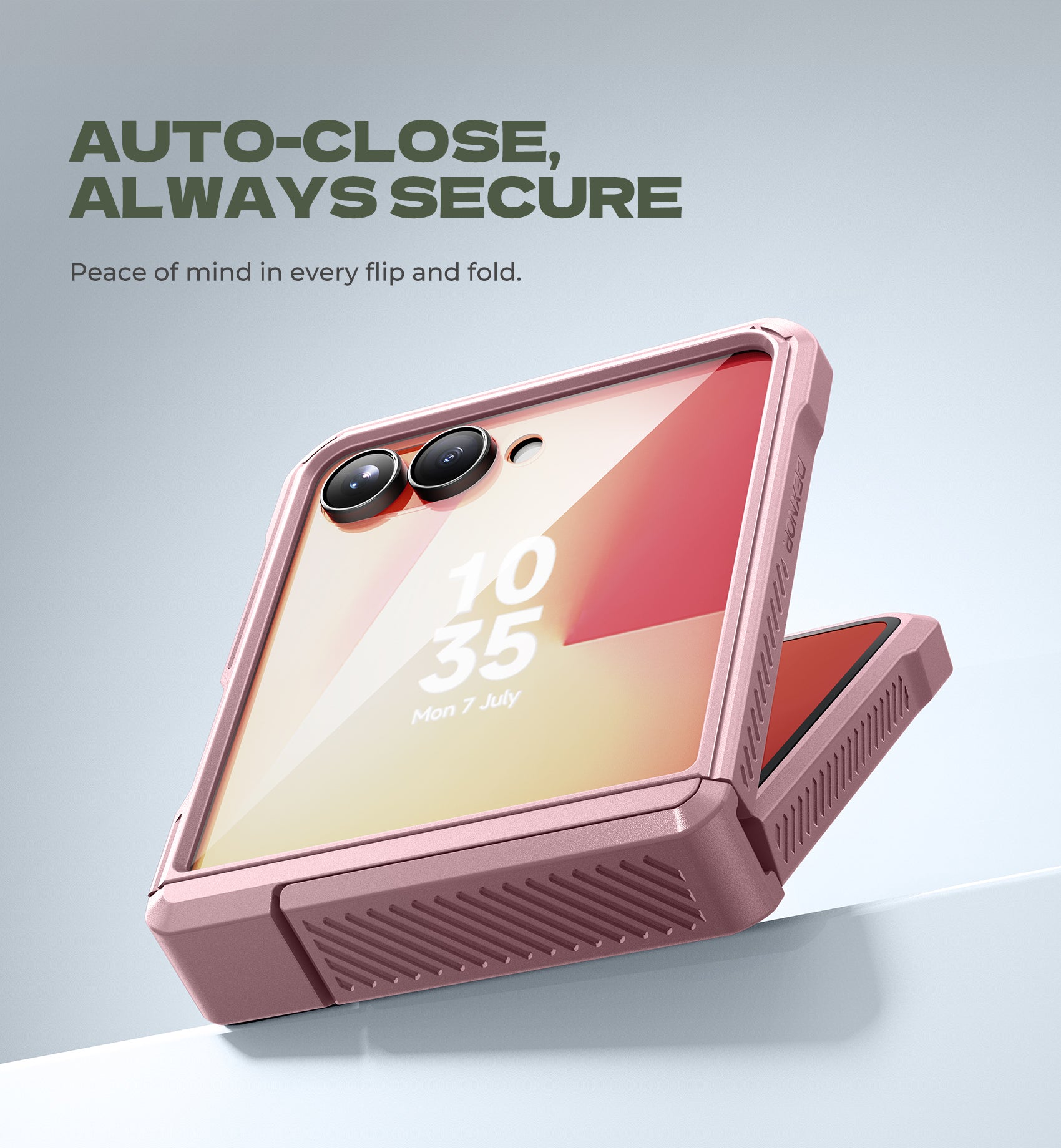 Dexnor Full Body Case For Samsung Galaxy Z Flip 7 with Dual Kickstands  Auto-Close Hinge Protection Screen Protector Shockproof Bumper Cover
