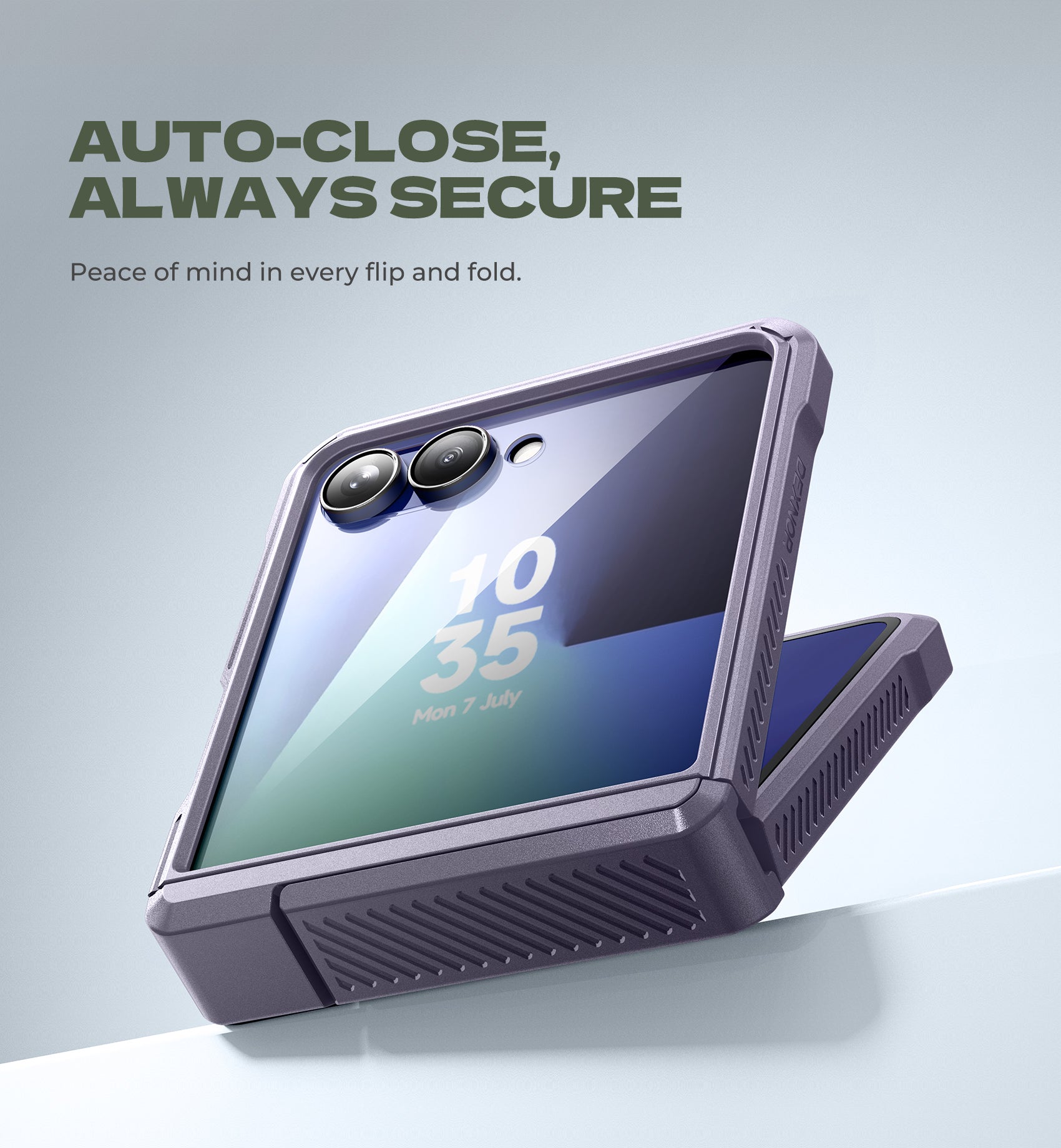 Dexnor Full Body Case For Samsung Galaxy Z Flip 7 with Dual Kickstands  Auto-Close Hinge Protection Screen Protector Shockproof Bumper Cover
