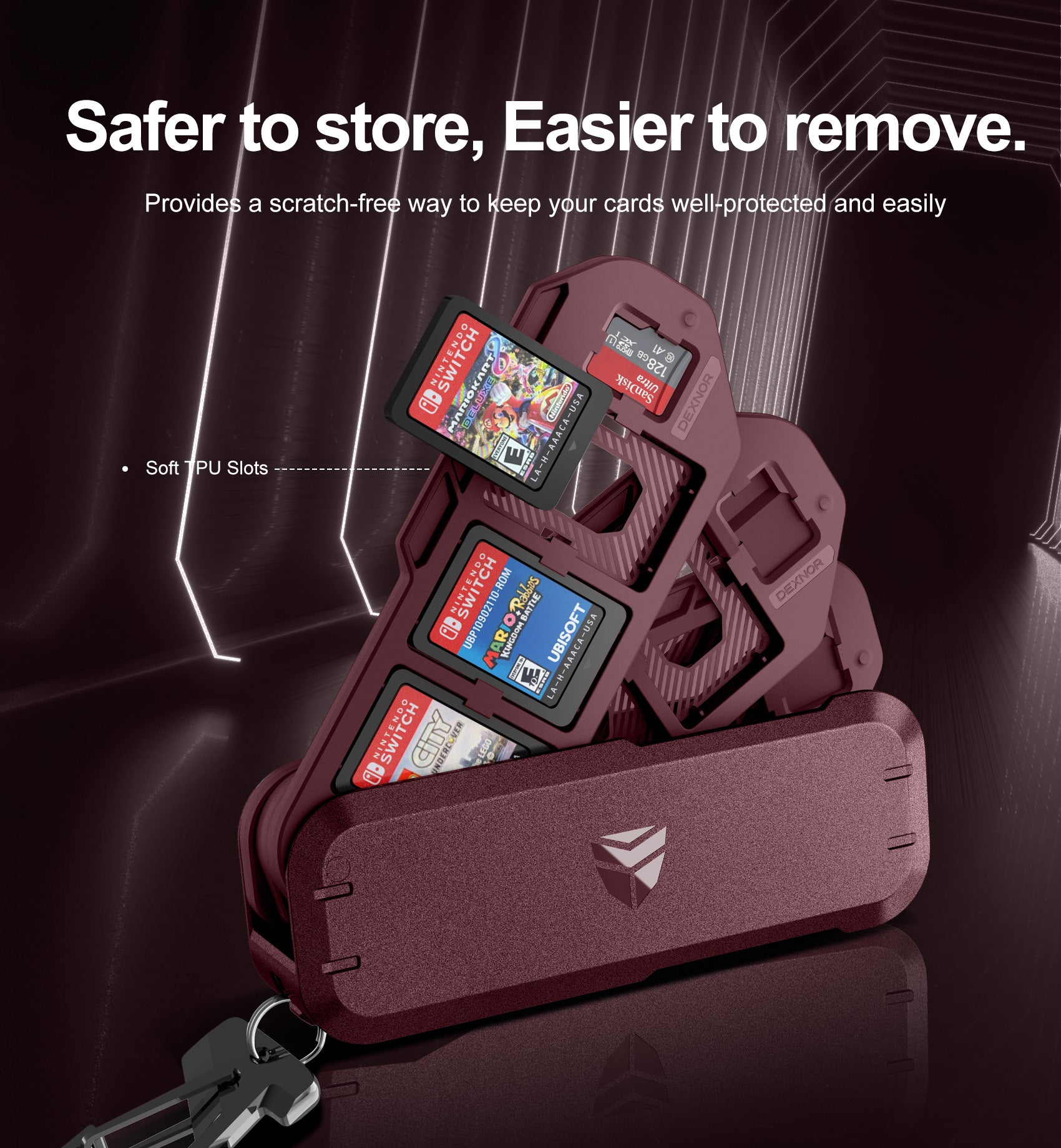 Dexnor Game Card Case for Nintendo Switch OLED Lite Games Portable