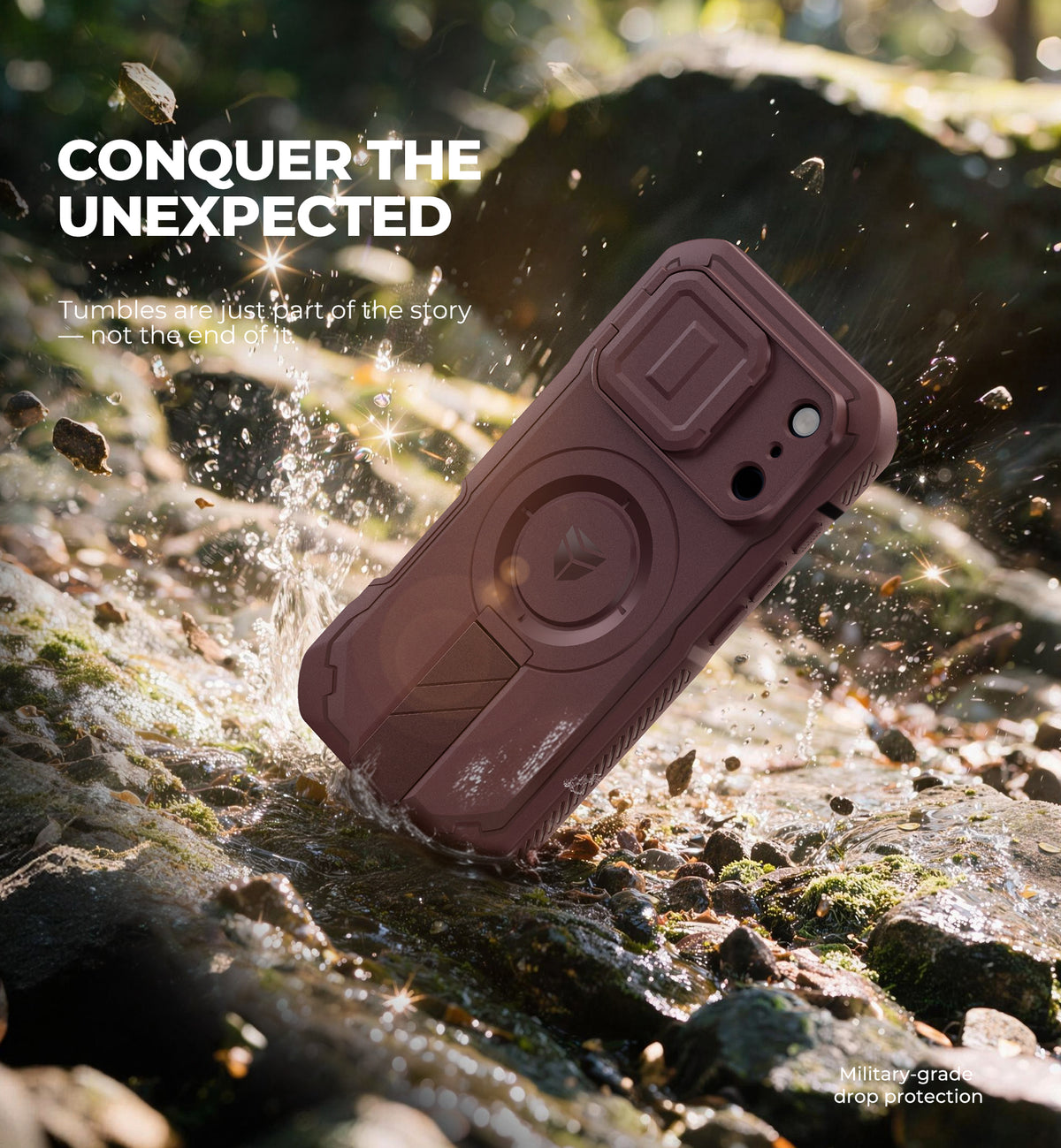 Dexnor Heavy Duty Rugged Case for iPhone 17 Pro, 2 Front Frame, Flip Camera Cover, MagSafe Compatible, Screen Protector and Kickstand
