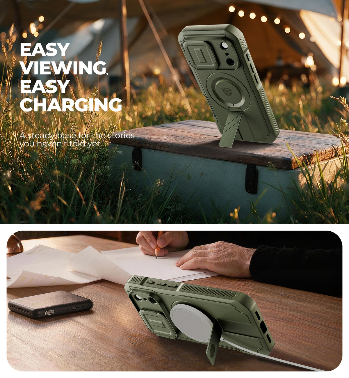 Dexnor Heavy Duty Rugged Case for iPhone 18 Pro, 2 Front Frame, Flip Camera Cover, MagSafe Compatible, Screen Protector and Kickstand