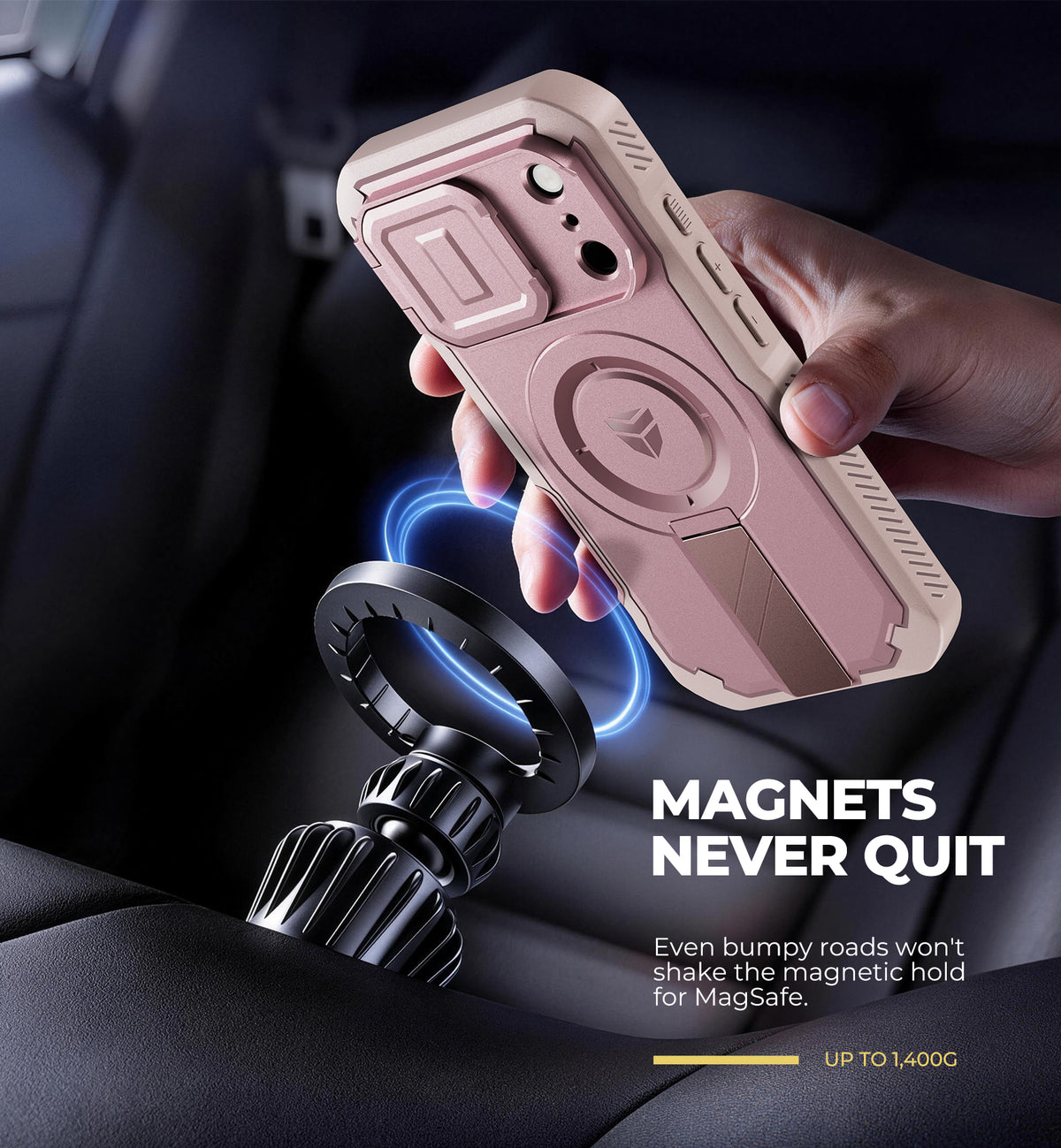Dexnor Heavy Duty Rugged Case for iPhone 18 Pro, 2 Front Frame, Flip Camera Cover, MagSafe Compatible, Screen Protector and Kickstand