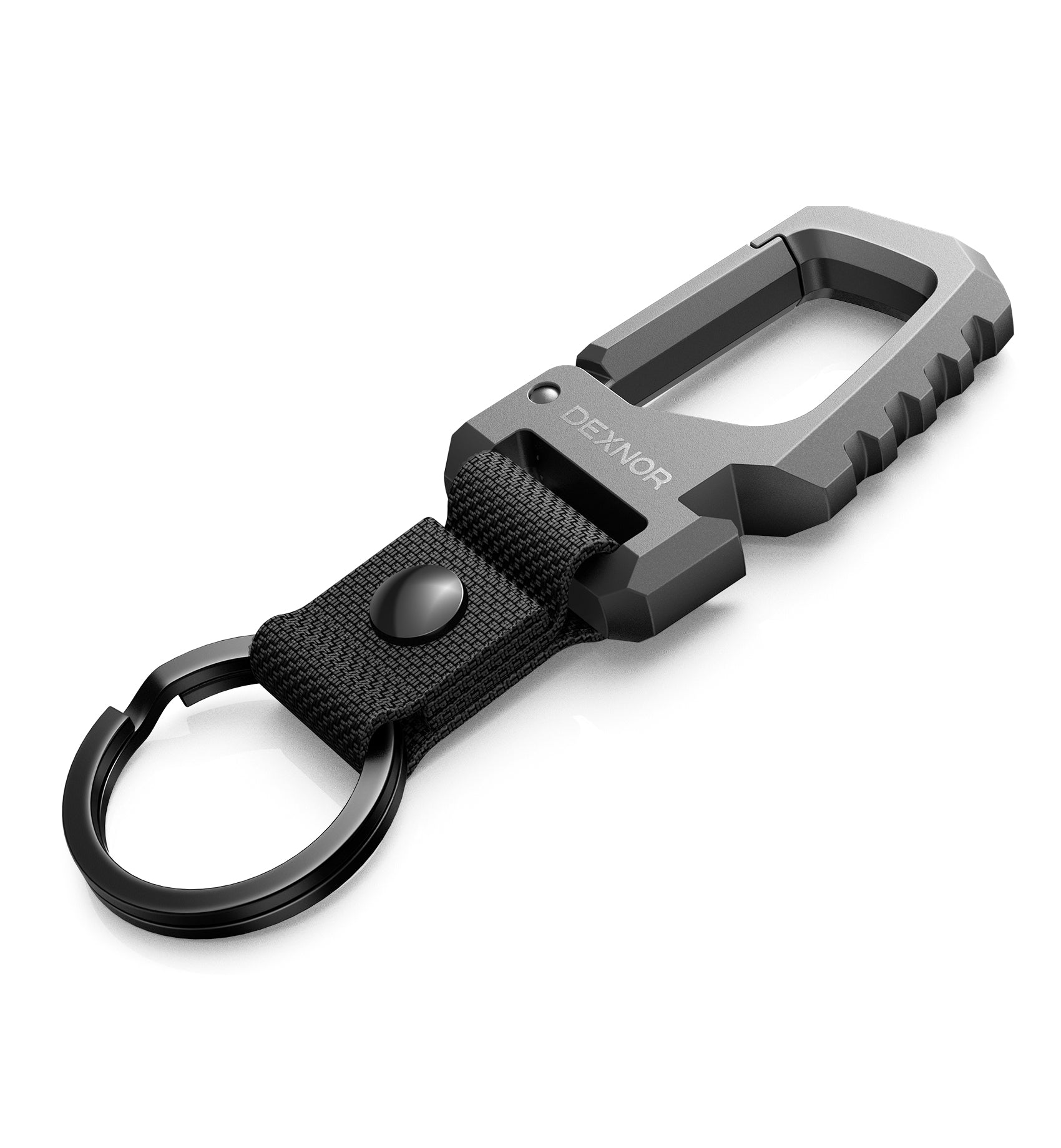 Dexnor Key Chain Bottle Opener Heavy Duty Carabiner Key Ring Clip Aerospace-grade Stainless Steel Car Key Fob Holder Organizer EDC Keychain Keyring Accessories for Men and Women