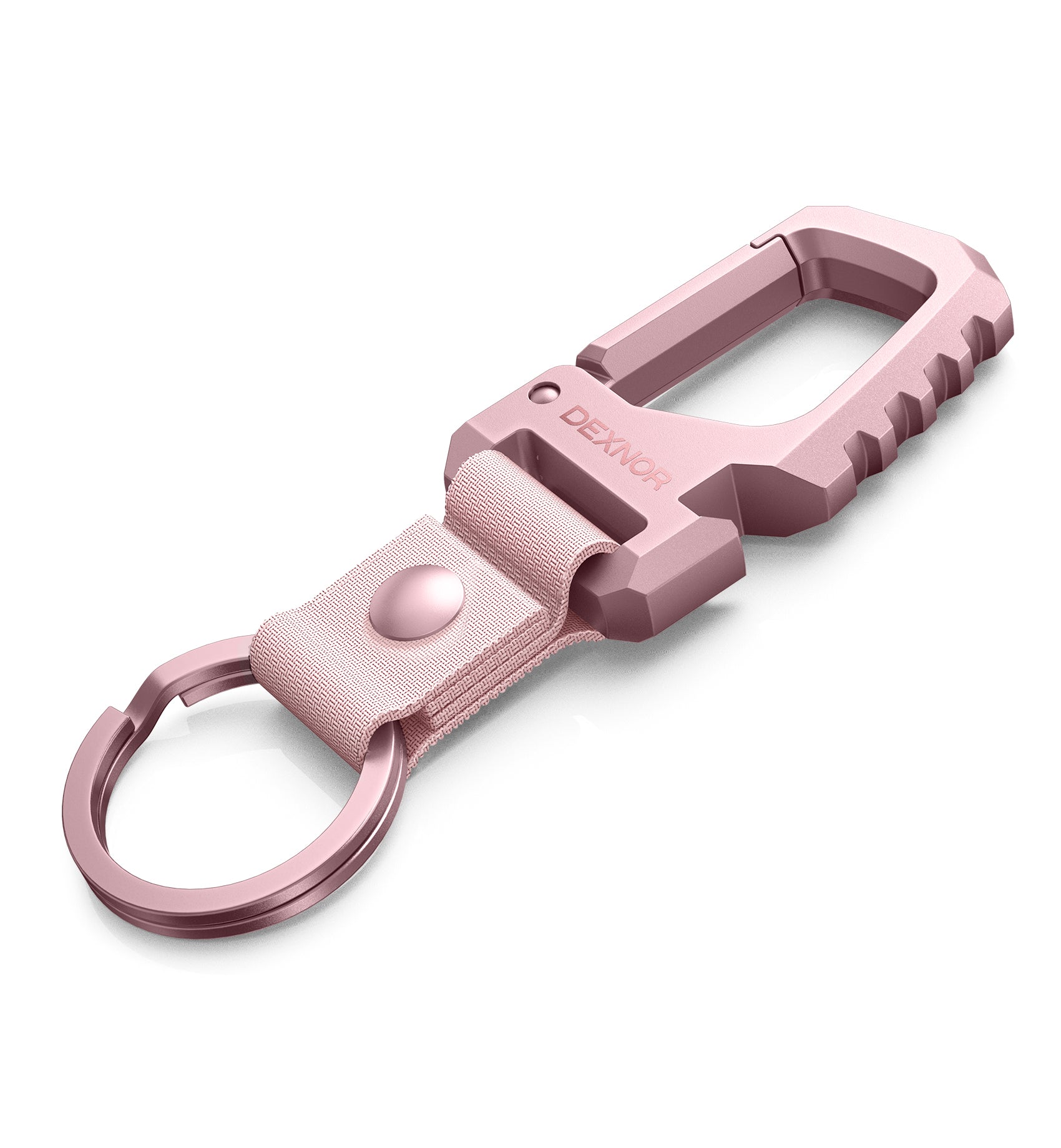 Dexnor Key Chain Bottle Opener Heavy Duty Carabiner Key Ring Clip Aerospace-grade Stainless Steel Car Key Fob Holder Organizer EDC Keychain Keyring Accessories for Men and Women