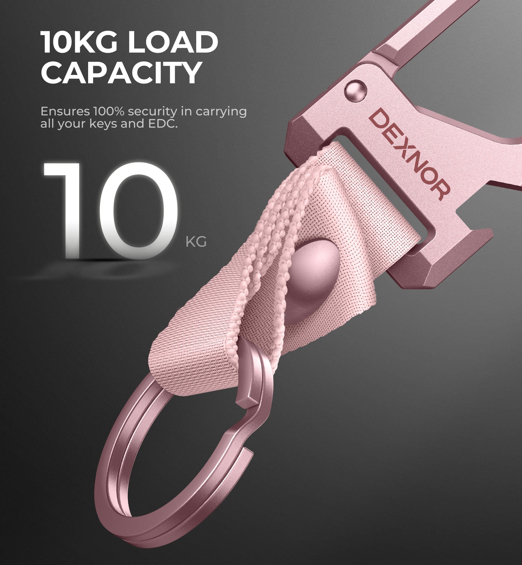 Dexnor Key Chain Bottle Opener Heavy Duty Carabiner Key Ring Clip Aerospace-grade Stainless Steel Car Key Fob Holder Organizer EDC Keychain Keyring Accessories for Men and Women