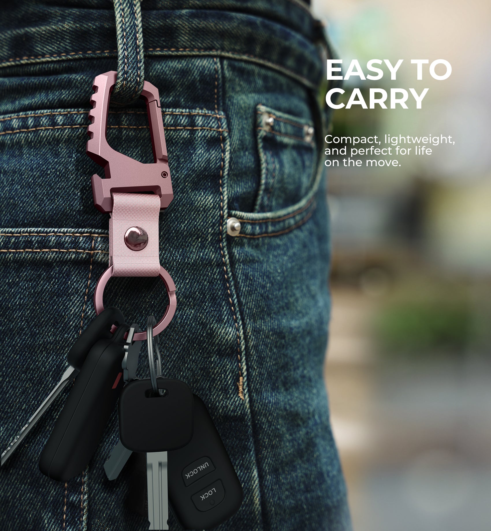 Dexnor Key Chain Bottle Opener Heavy Duty Carabiner Key Ring Clip Aerospace-grade Stainless Steel Car Key Fob Holder Organizer EDC Keychain Keyring Accessories for Men and Women