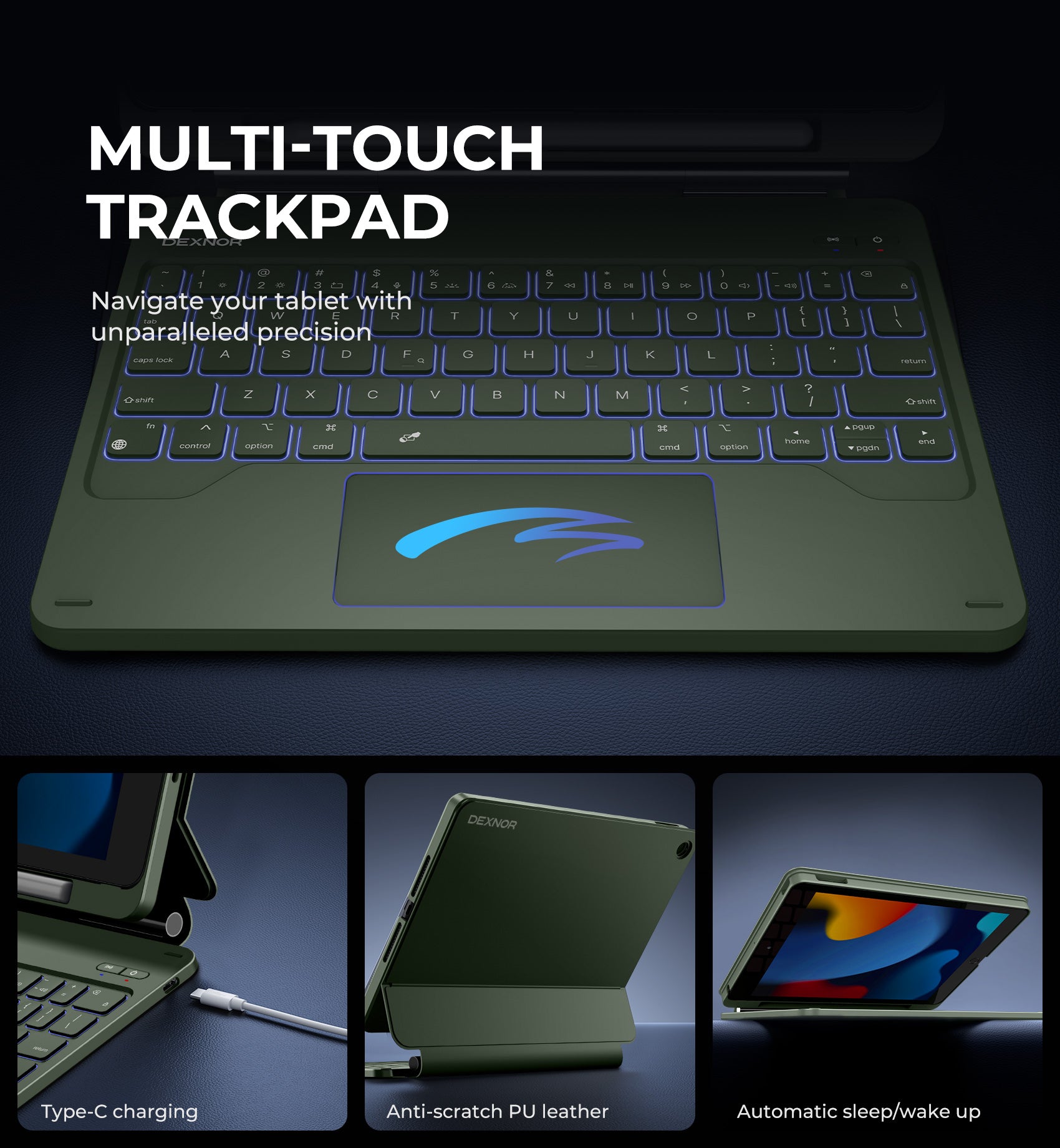 dexnorケース第9世代　キーボード付き Amazon.co.jp: Dexnor iPad第9世代用ケース（キーボード付き