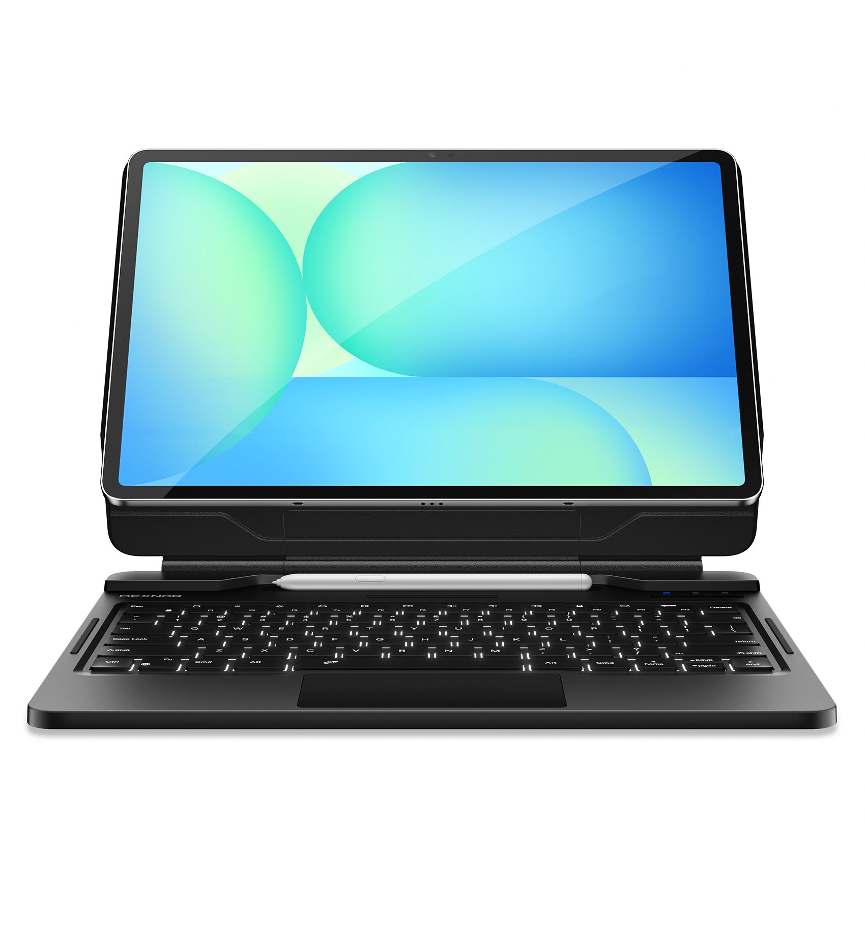 Dexnor Keyboard Case for Samsung Galaxy Tab S10 FE+ Plus 13.1" Floating Cantilever Magnetic Stand Multi-Touch Trackpad Dual Bluetooth Multi-Device Connection Backlit Keyboard S Pen Holder