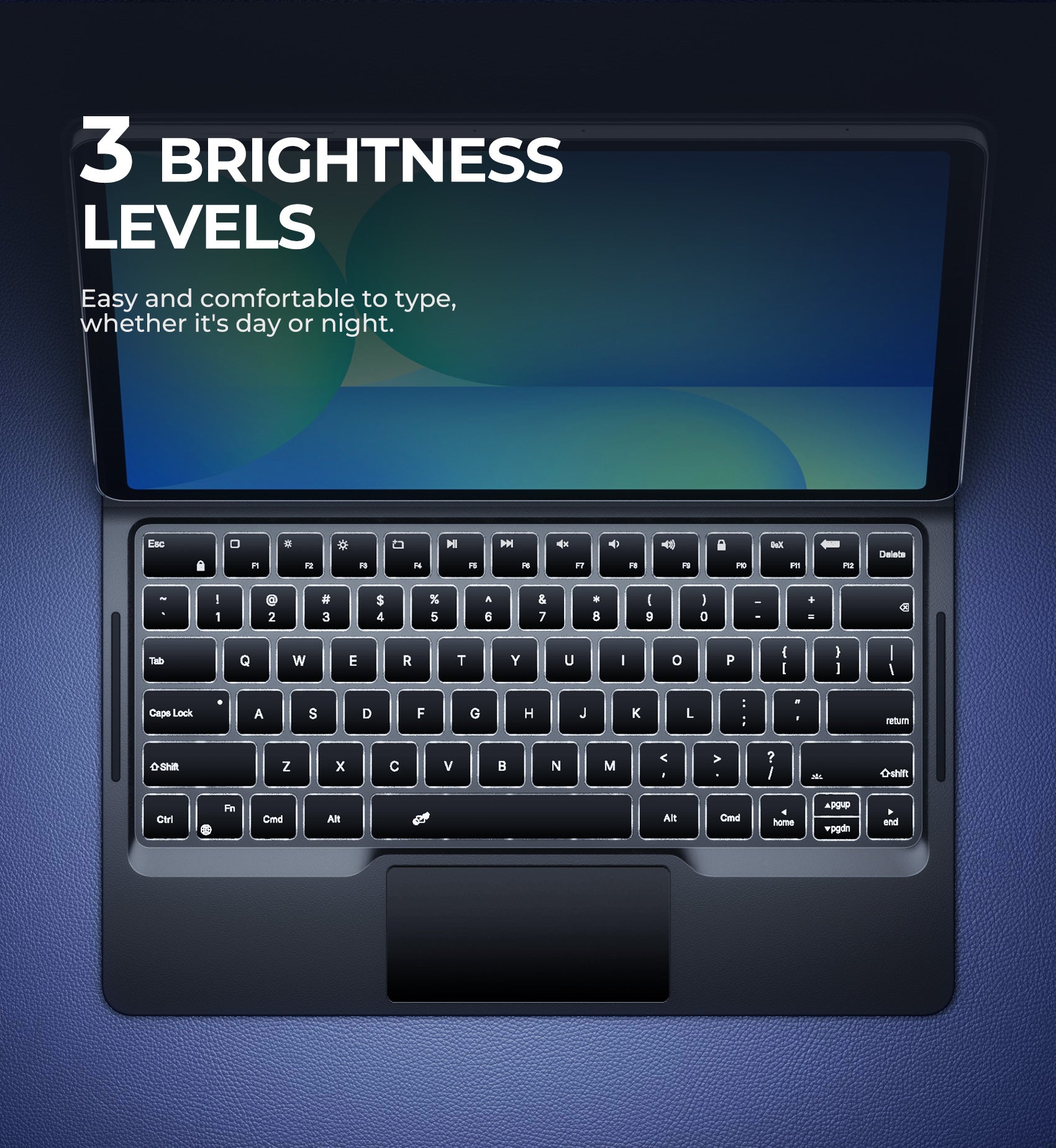 Dexnor Keyboard Case for Samsung Galaxy Tab S10 FE+ Plus 13.1" Floating Cantilever Magnetic Stand Multi-Touch Trackpad Dual Bluetooth Multi-Device Connection Backlit Keyboard S Pen Holder