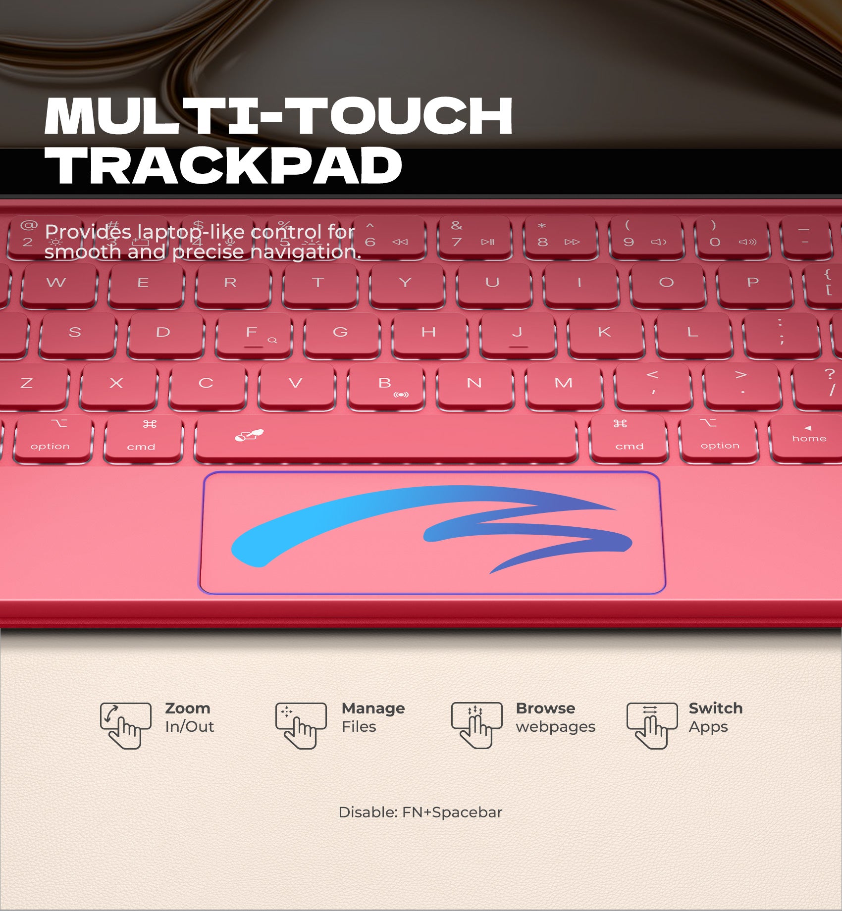 Dexnor Keyboard Case for iPad Air 11 inch M3 2025 with Keyboard Ultra-Thin Magnetic Detachable Trackpad Backlit