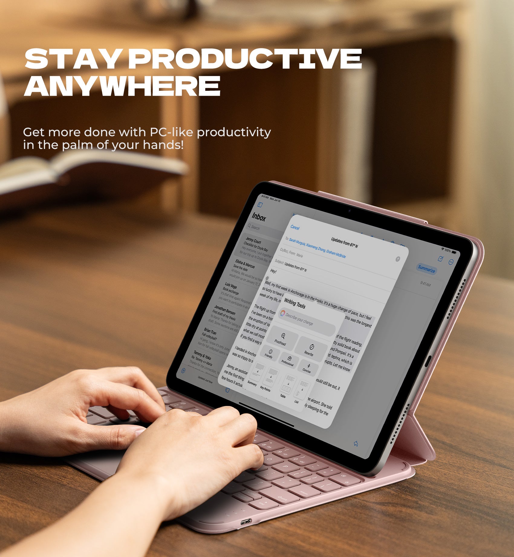 Dexnor Keyboard Case for iPad Air 5th Gen with Keyboard Ultra-Thin