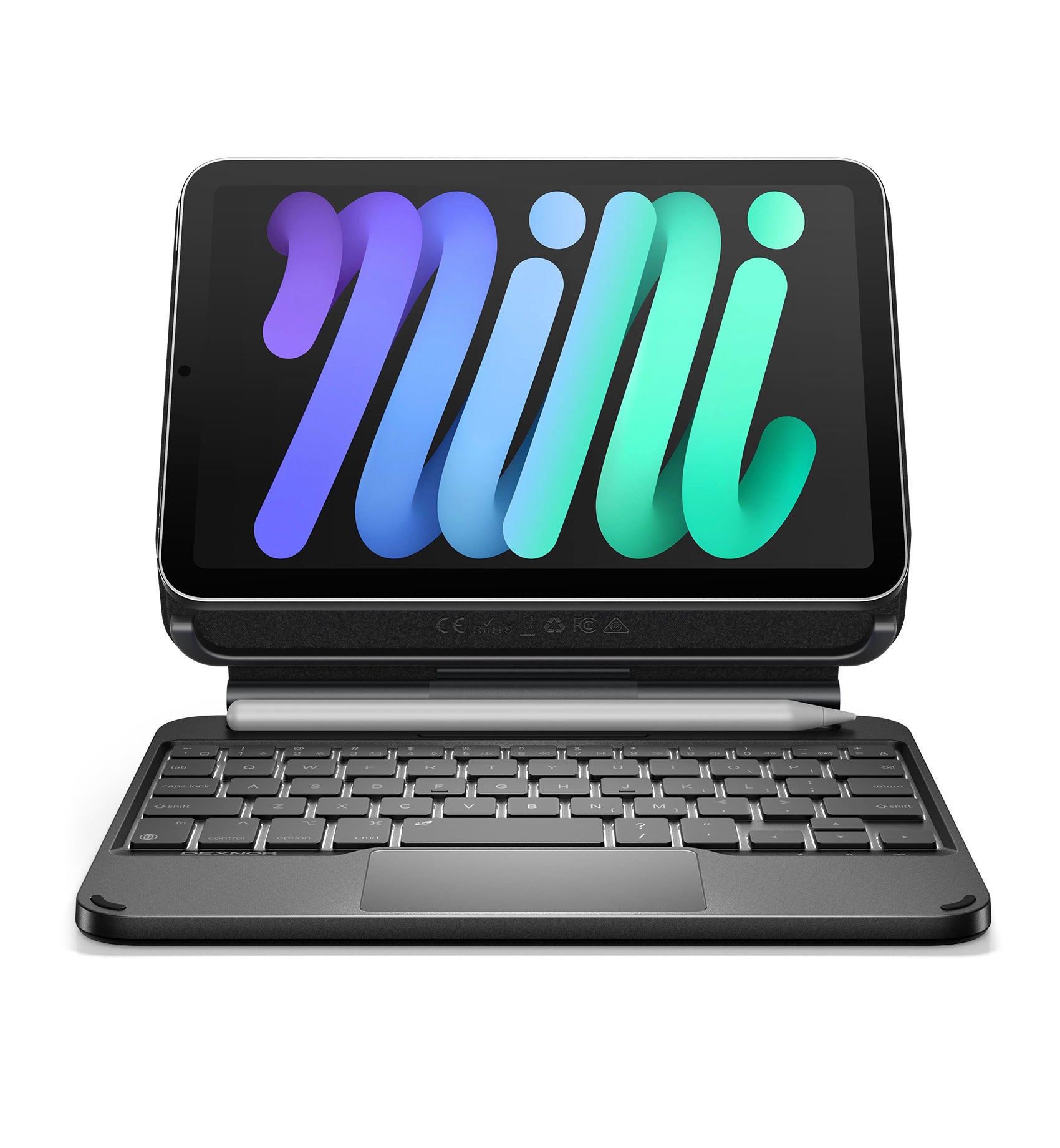 Dexnor Case for iPad Mini 7th Generation 2024 (A17 Pro) with Keyboard Magnetic Floating Cantilever Stand with Trackpad Pencil Holder Backlit