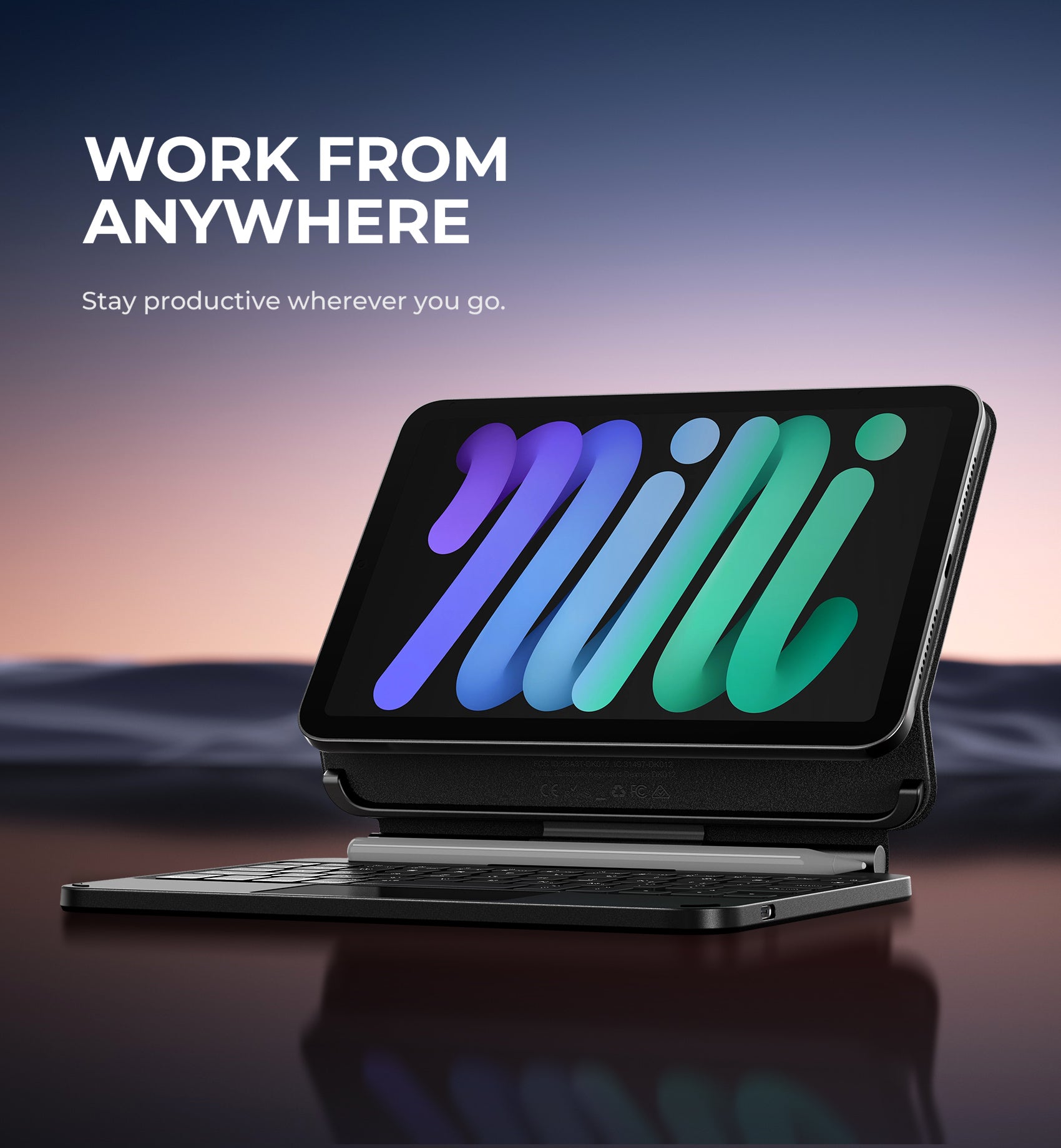 Dexnor Case for iPad Mini 7th Generation 2024 (A17 Pro) with Keyboard Magnetic Floating Cantilever Stand with Trackpad Pencil Holder Backlit