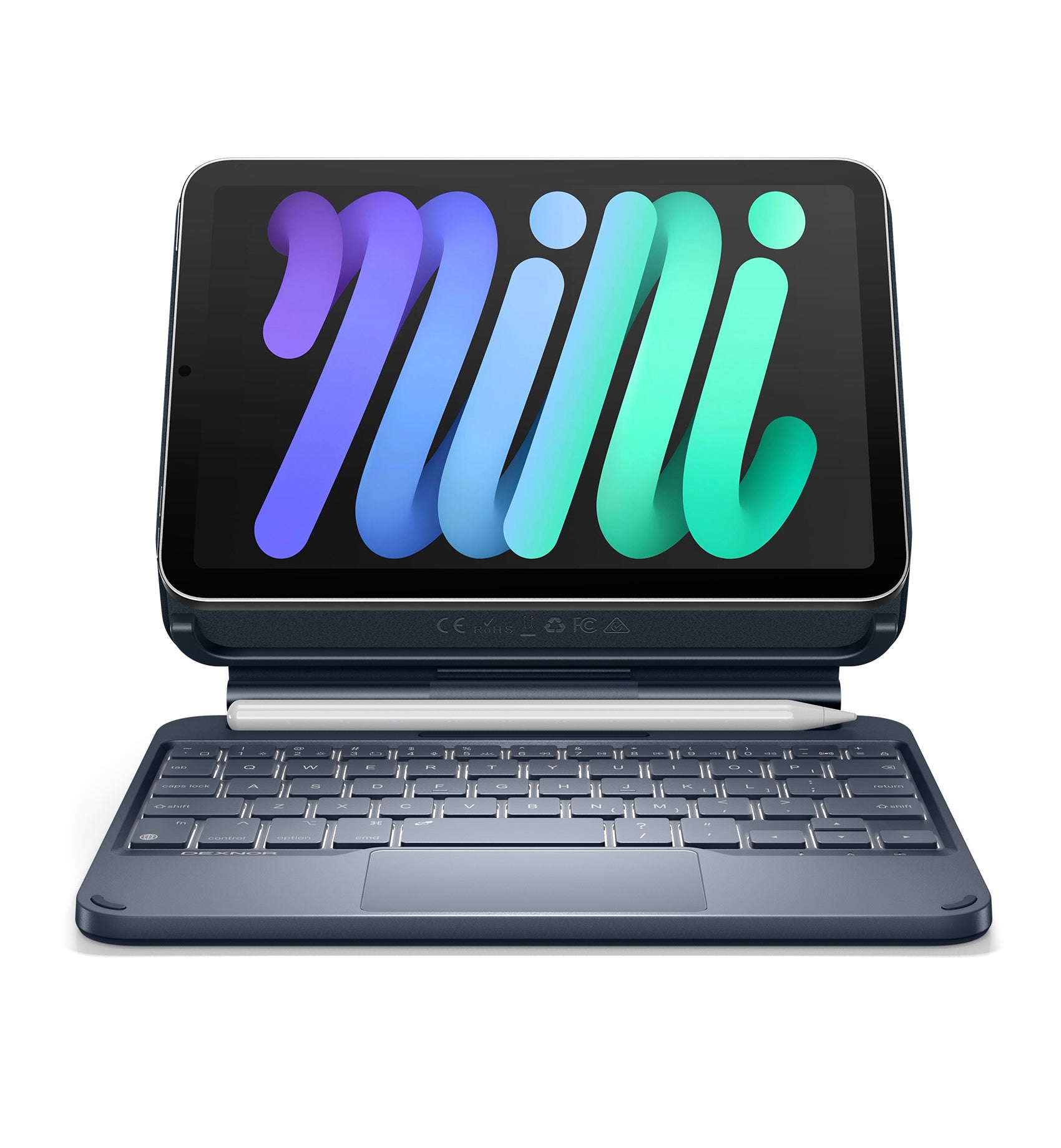 Dexnor Case for iPad Mini 7th Generation 2024 (A17 Pro) with Keyboard Magnetic Floating Cantilever Stand with Trackpad Pencil Holder Backlit