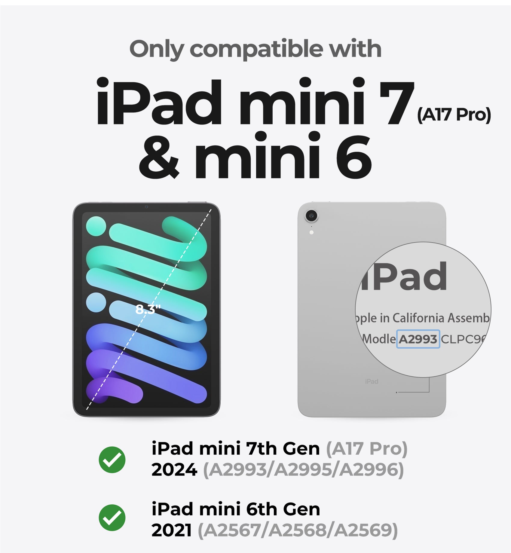 Dexnor Case for iPad Mini 7th Generation 2024 (A17 Pro) with