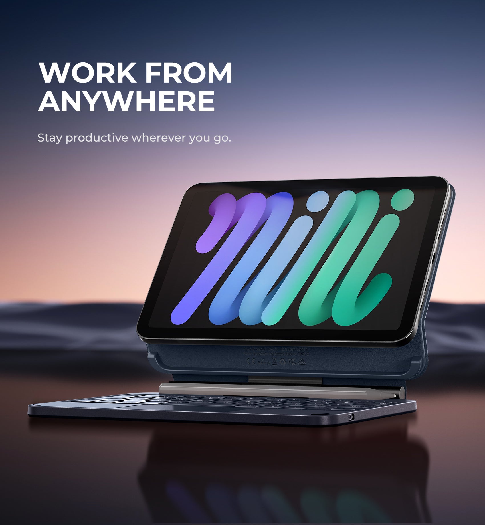 Dexnor Case for iPad Mini 7th Generation 2024 (A17 Pro) with Keyboard Magnetic Floating Cantilever Stand with Trackpad Pencil Holder Backlit