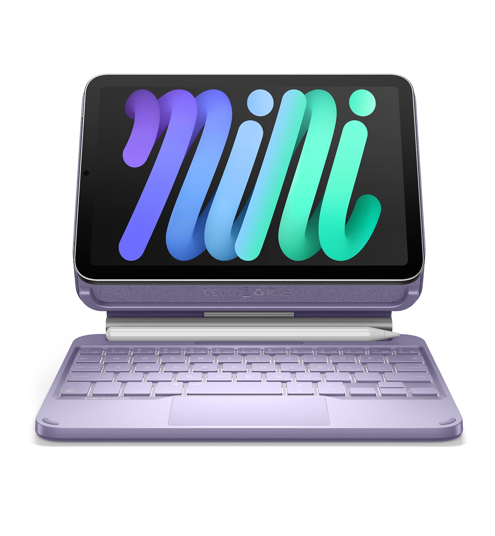 Dexnor Case for iPad Mini 7th Generation 2024 (A17 Pro) with Keyboard Magnetic Floating Cantilever Stand with Trackpad Pencil Holder Backlit