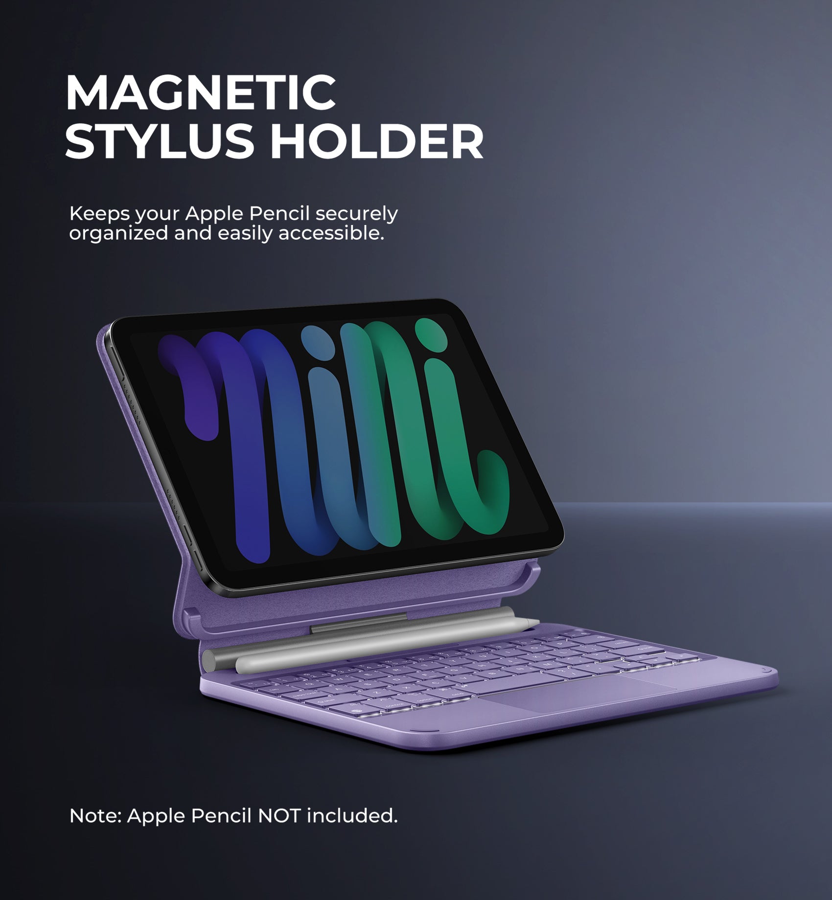 Dexnor Case for iPad Mini 7th Generation 2024 (A17 Pro) with Keyboard Magnetic Floating Cantilever Stand with Trackpad Pencil Holder Backlit