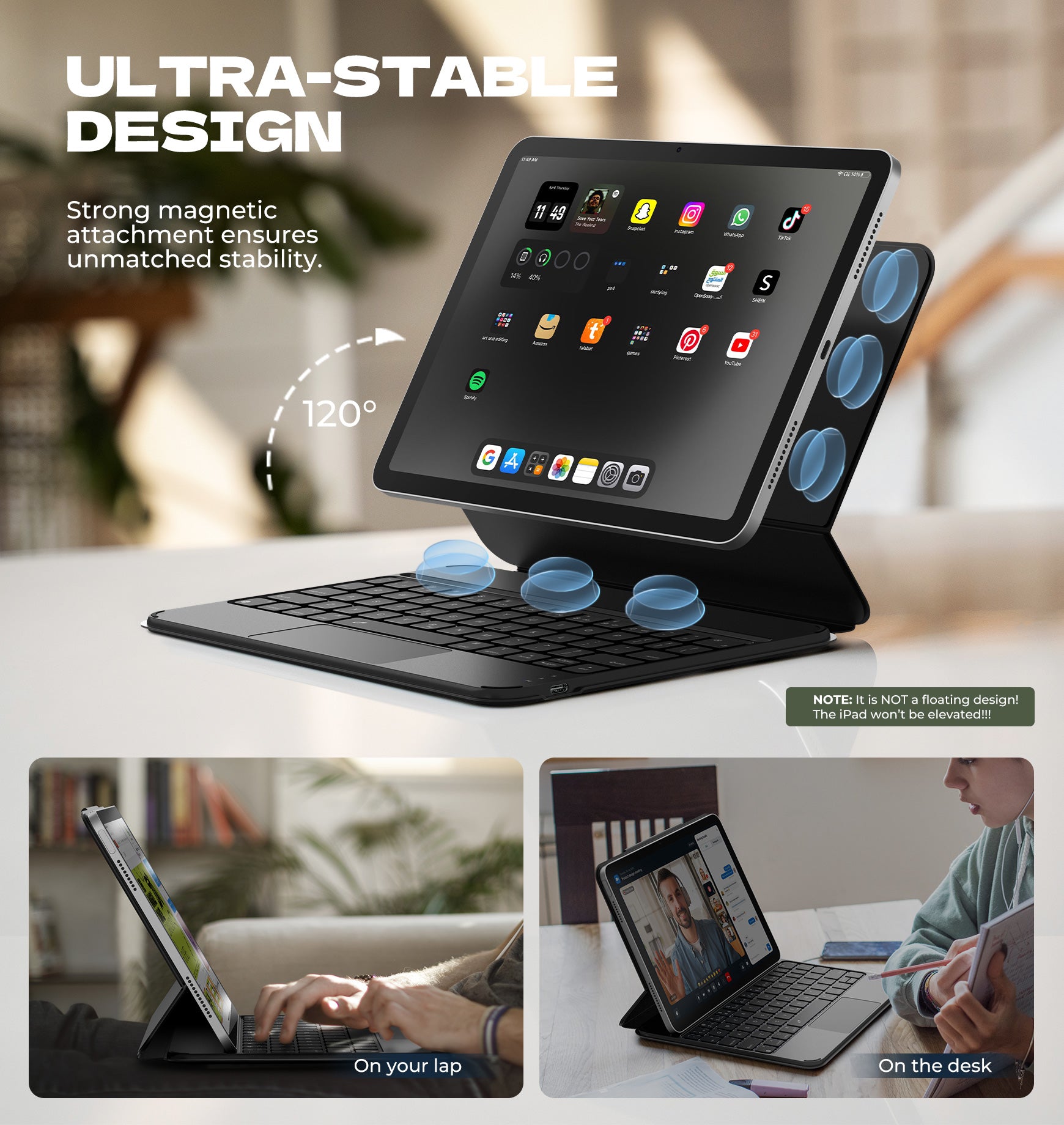 Dexnor Keyboard Case for iPad Pro 11 2nd Gen with Keyboard Ultra