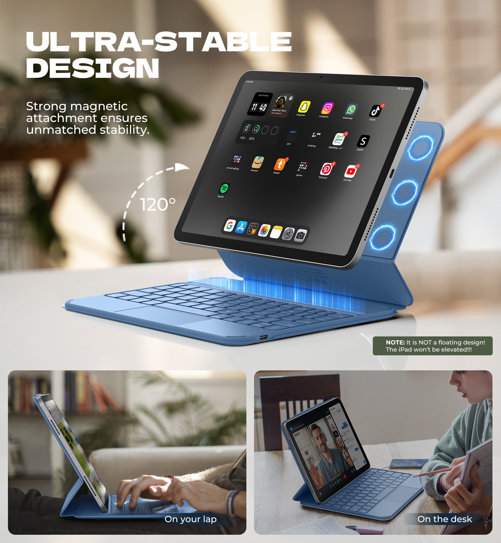 Dexnor Keyboard Case for iPad Pro 11 2nd Gen with Keyboard Ultra