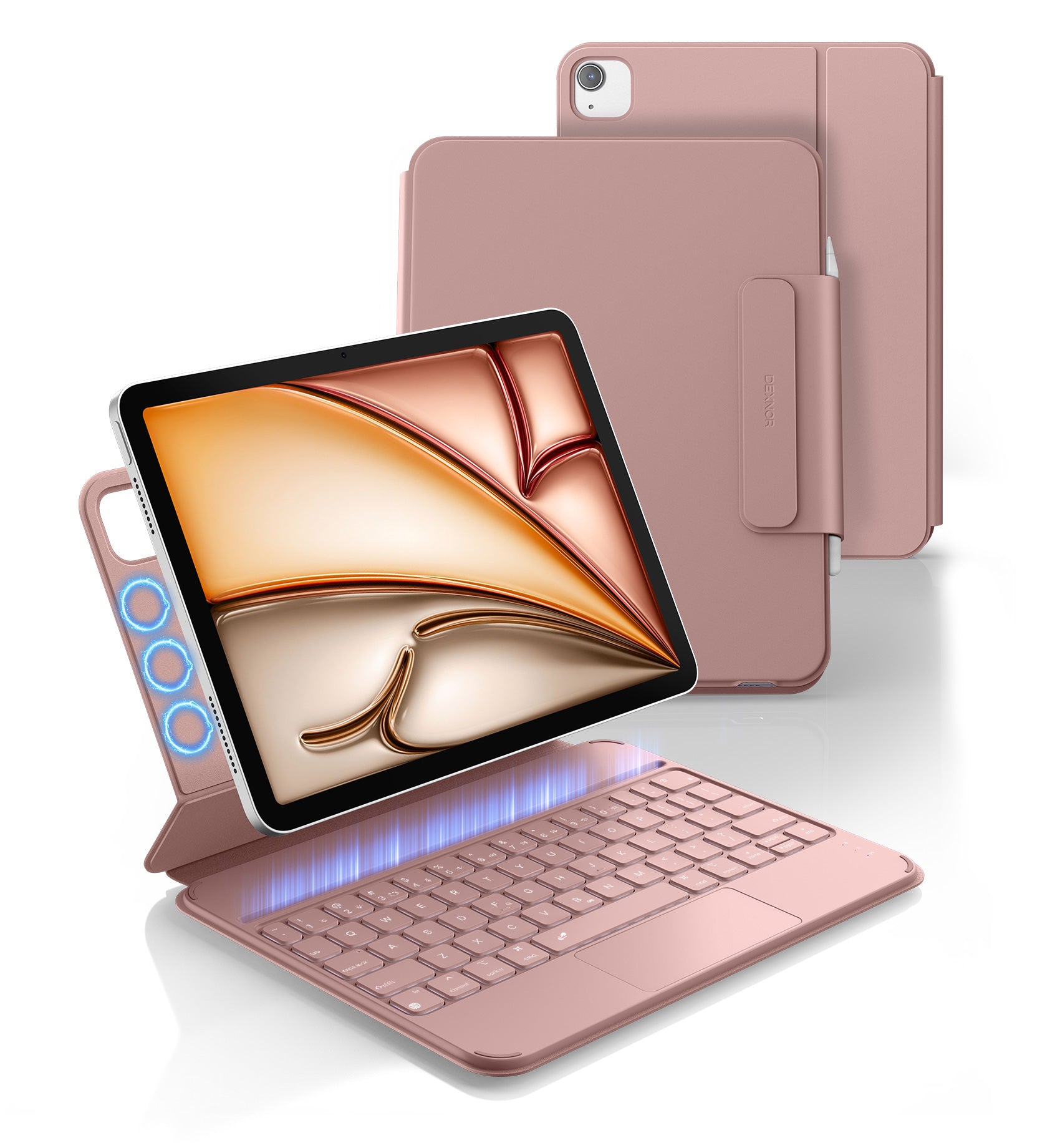Dexnor Keyboard Case for iPad Pro 11 3rd Gen with Keyboard Ultra-Thin Magnetic Detachable Trackpad Backlit