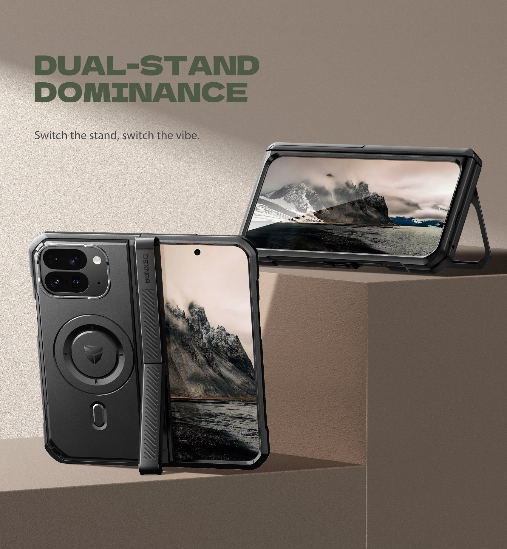 Zhendecase Magnetic Case For Google Pixel 10 Pro Fold, Pixel Fold Case For MagSafe Compatible Wireless Charging, Skin-Friendly & Smooth Touch, Military-grade Shockproof & Drop-proof Cover, Slim, Black