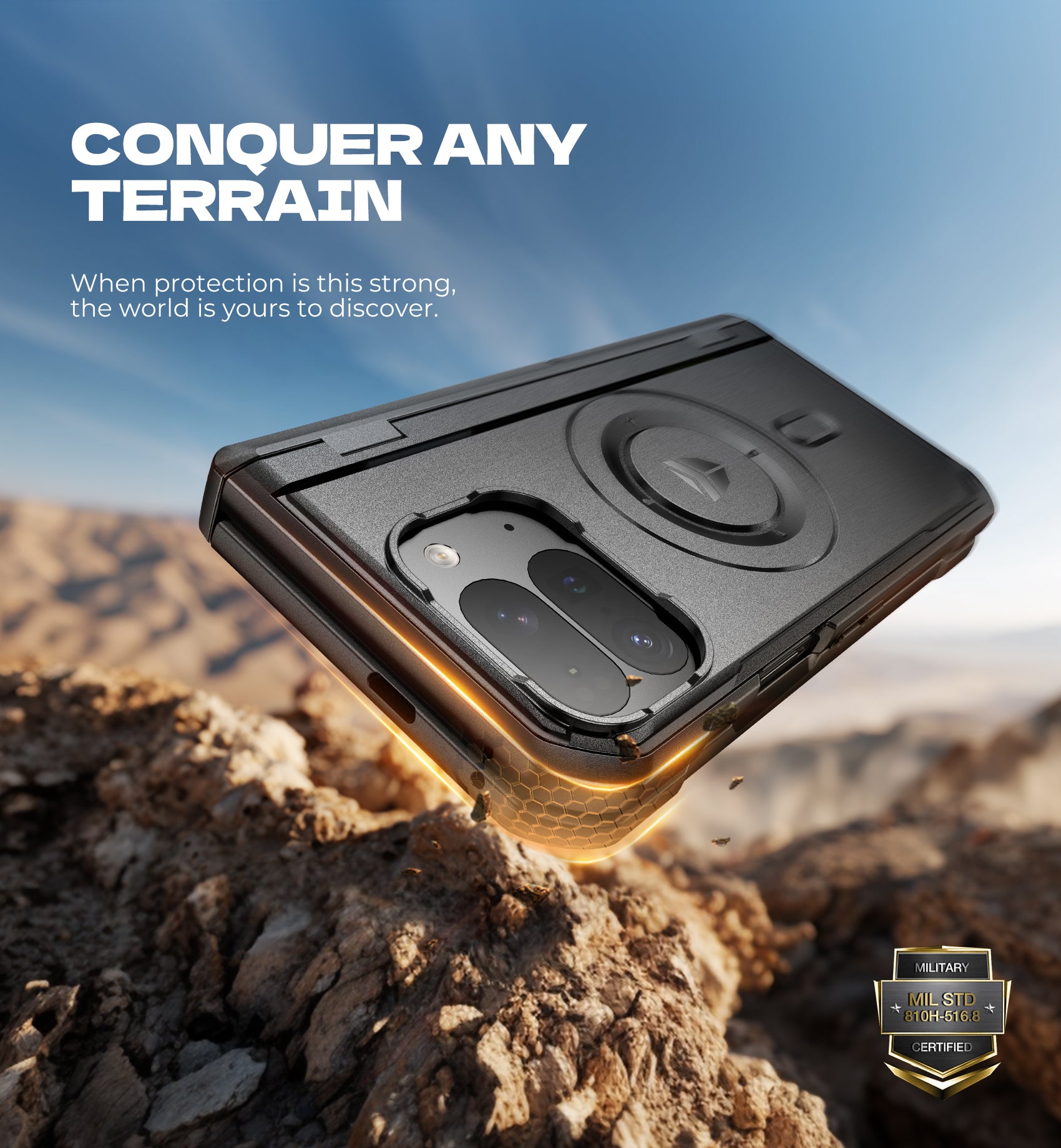 Dexnor Case for Google Pixel 10 Pro Fold with Dual Kickstands Front Screen Protector Hinge Protection Full Body Rugged Protective Cover Bumper