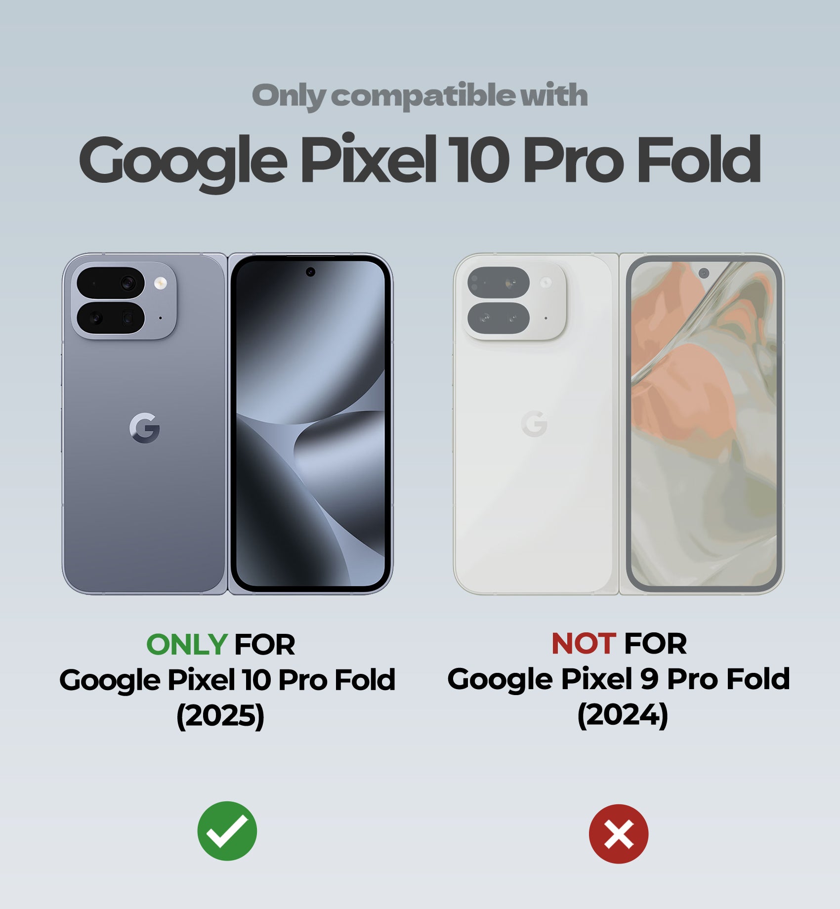 Dexnor Case for Google Pixel 10 Pro Fold with Dual Kickstands Front Screen Protector Hinge Protection Full Body Rugged Protective Cover Bumper